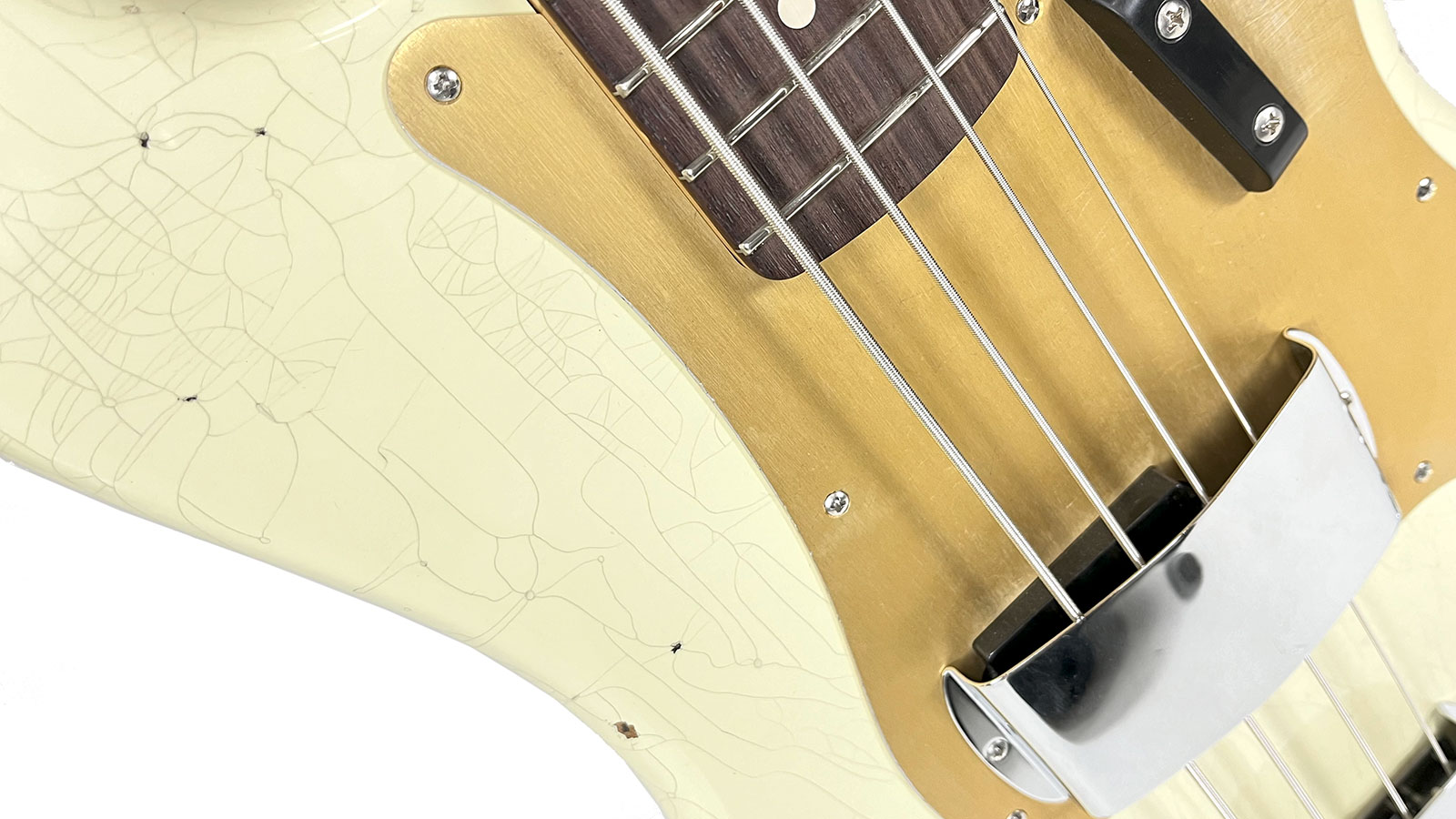 Fender Custom Shop Precision Bass 1960 Rw #r130966 - Closet Classic Vintage White - Bajo eléctrico de cuerpo sólido - Variation 2