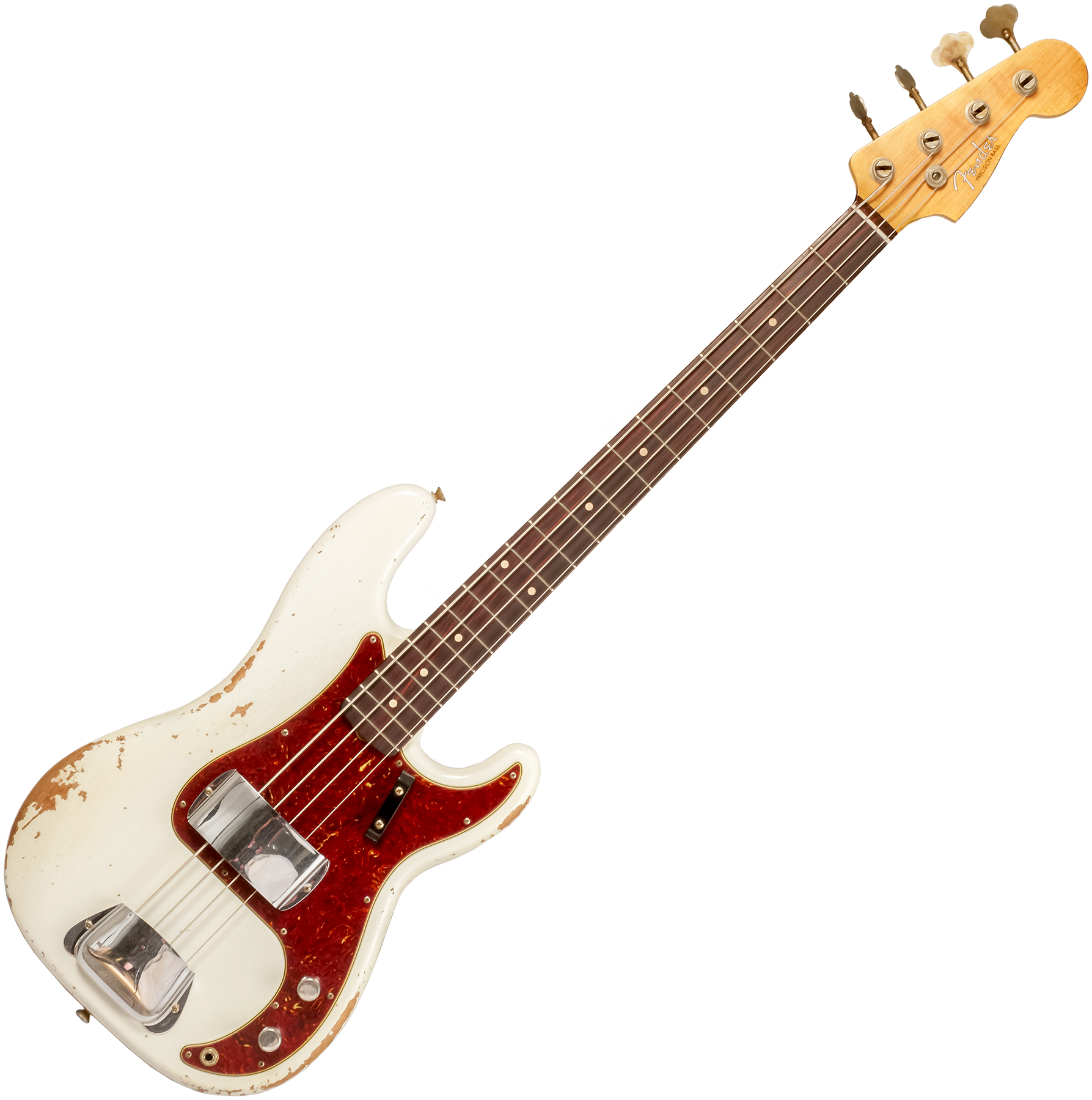 Fender Custom Shop Precision Bass 1960 Rw #r139029 - Heavy Relic Olympic White - Bajo eléctrico de cuerpo sólido - Variation 1