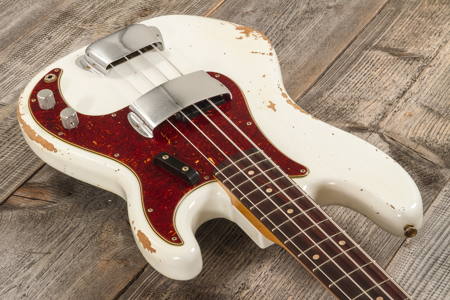 Fender Custom Shop Precision Bass 1960 Rw #r139029 - Heavy Relic Olympic White - Bajo eléctrico de cuerpo sólido - Variation 3