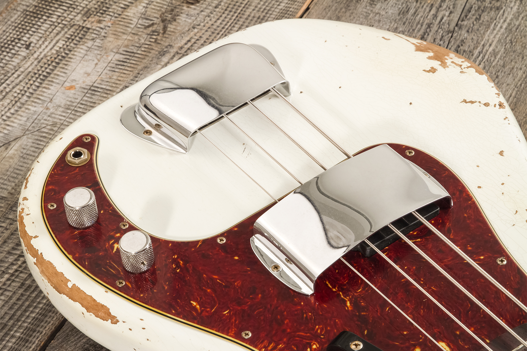 Fender Custom Shop Precision Bass 1960 Rw #r139029 - Heavy Relic Olympic White - Bajo eléctrico de cuerpo sólido - Variation 4