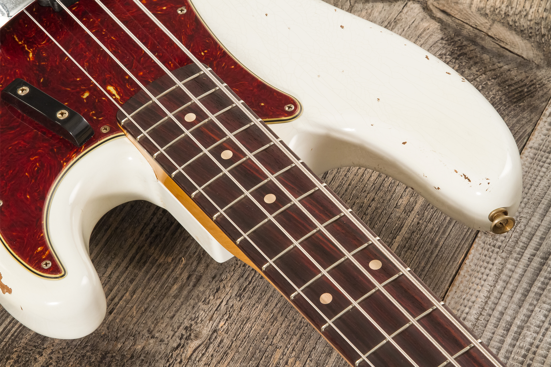 Fender Custom Shop Precision Bass 1960 Rw #r139029 - Heavy Relic Olympic White - Bajo eléctrico de cuerpo sólido - Variation 5