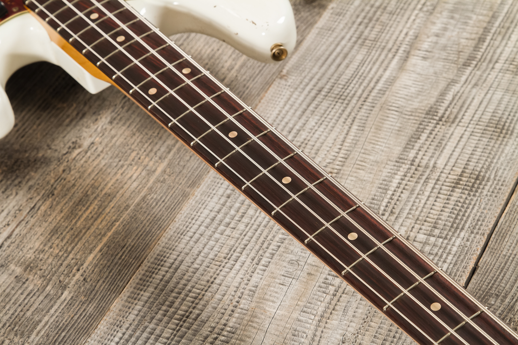Fender Custom Shop Precision Bass 1960 Rw #r139029 - Heavy Relic Olympic White - Bajo eléctrico de cuerpo sólido - Variation 6