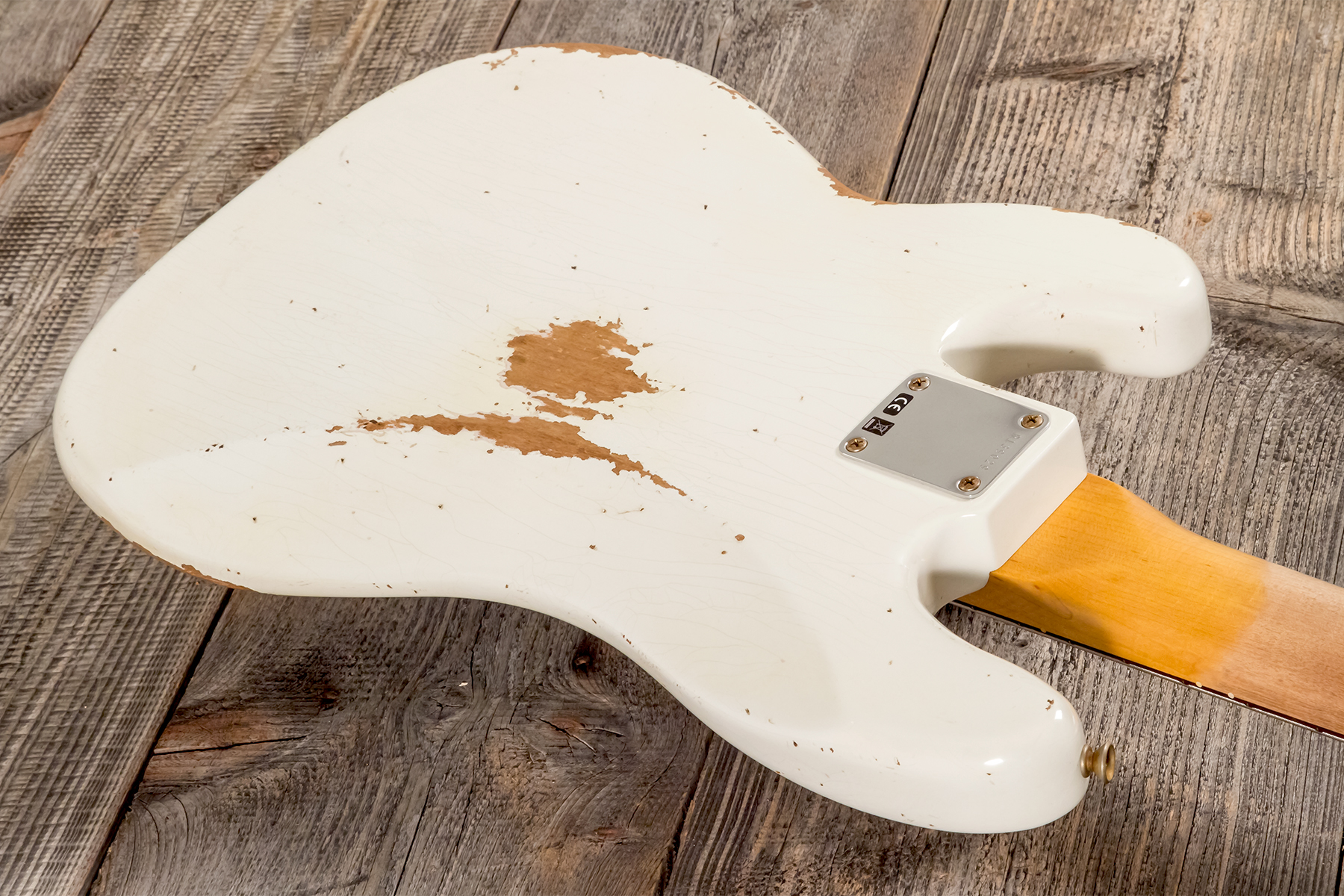 Fender Custom Shop Precision Bass 1960 Rw #r139029 - Heavy Relic Olympic White - Bajo eléctrico de cuerpo sólido - Variation 7