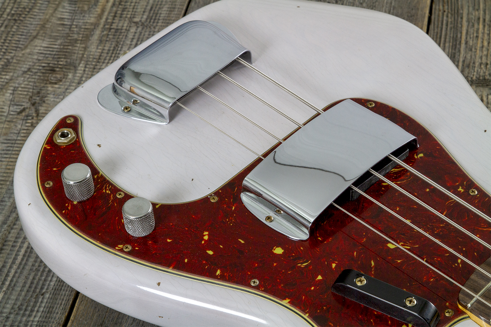 Fender Custom Shop Precision Bass 1960 Rw #r140276 - Journeyman Relic White Blonde - Bajo eléctrico de cuerpo sólido - Variation 3
