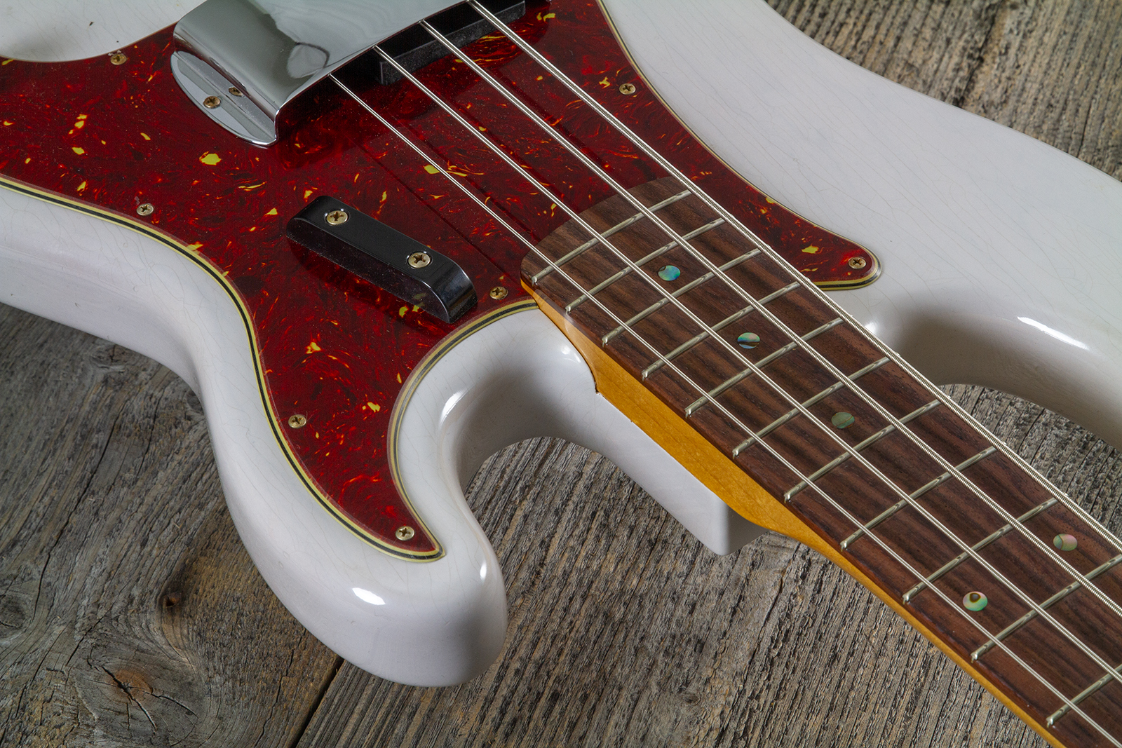 Fender Custom Shop Precision Bass 1960 Rw #r140276 - Journeyman Relic White Blonde - Bajo eléctrico de cuerpo sólido - Variation 4