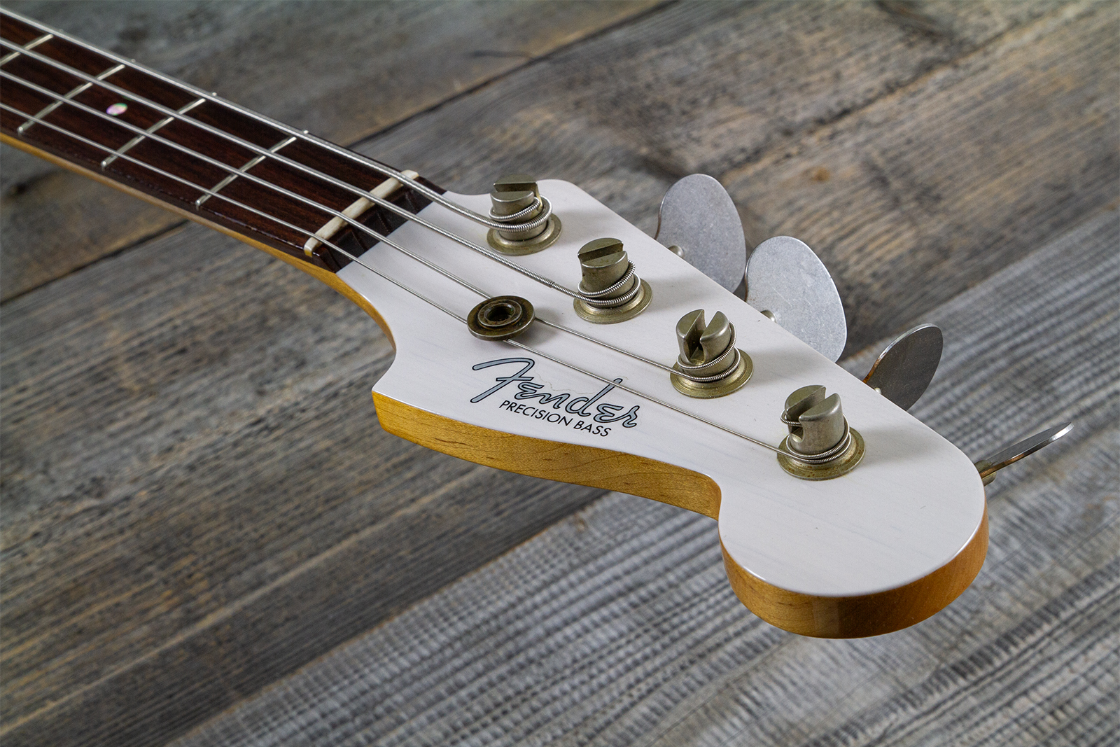 Fender Custom Shop Precision Bass 1960 Rw #r140276 - Journeyman Relic White Blonde - Bajo eléctrico de cuerpo sólido - Variation 6