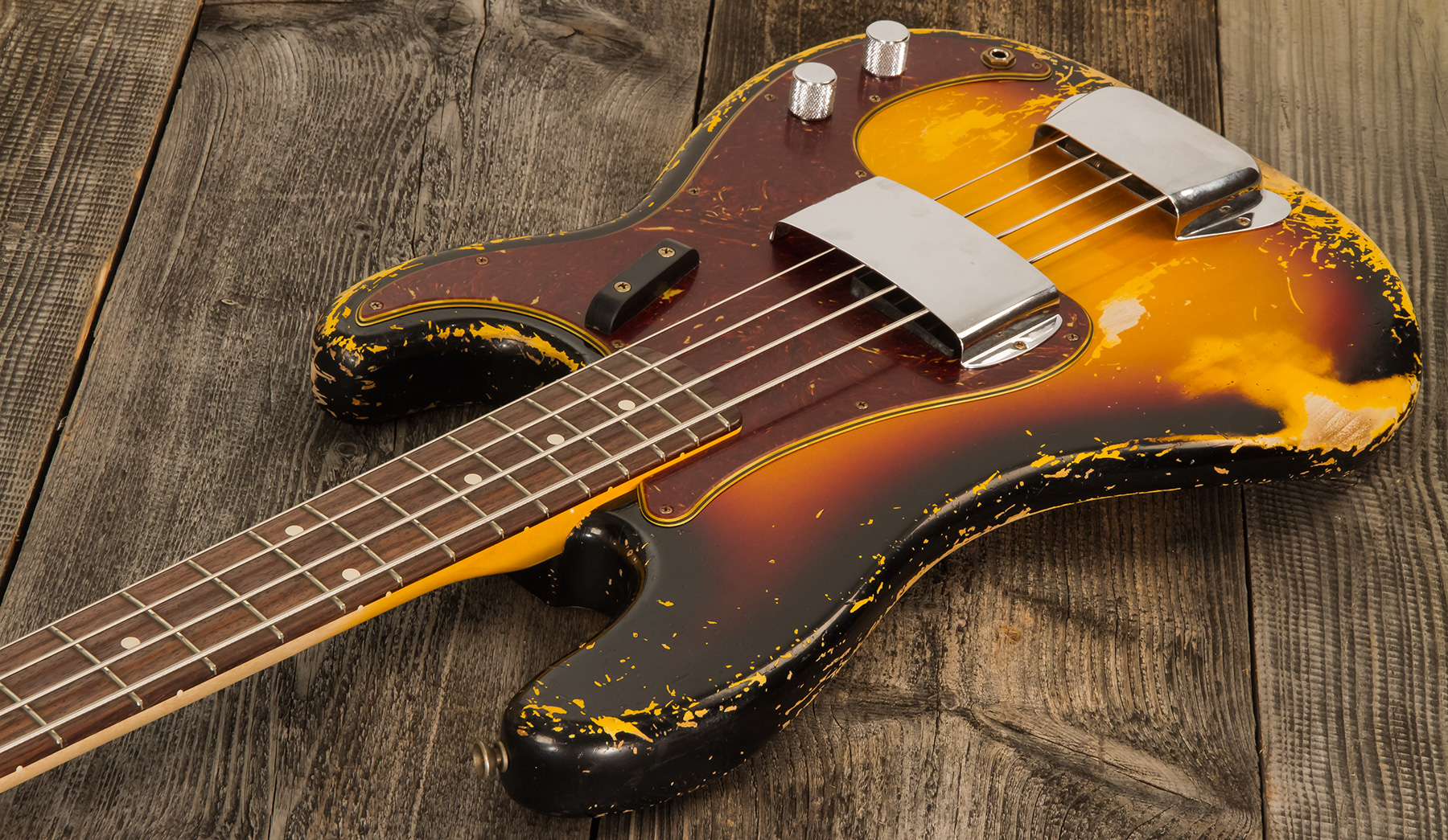 Fender Custom Shop Precision Bass 1962 Masterbuilt D.galuszka Rw #r119482 - Heavy Relic 3-color Sunburst - Bajo eléctrico de cuerpo sólido - Variation