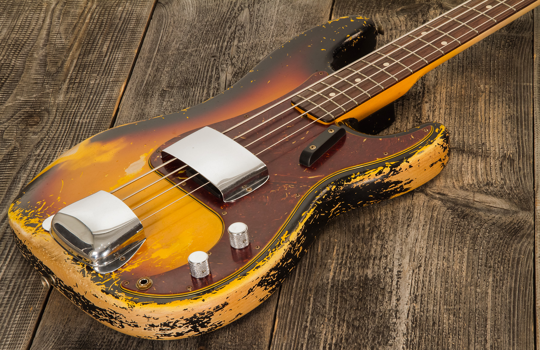 Fender Custom Shop Precision Bass 1962 Masterbuilt D.galuszka Rw #r119482 - Heavy Relic 3-color Sunburst - Bajo eléctrico de cuerpo sólido - Variation