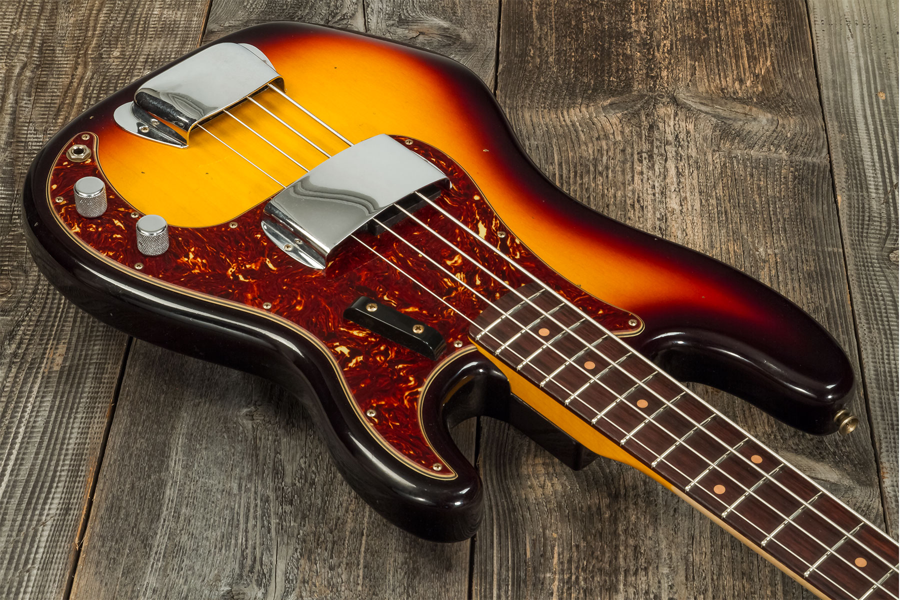 Fender Custom Shop Precision Bass 1963 Rw #cz56919 - Journeyman Relic 3-color Sunburst - Bajo eléctrico de cuerpo sólido - Variation 2
