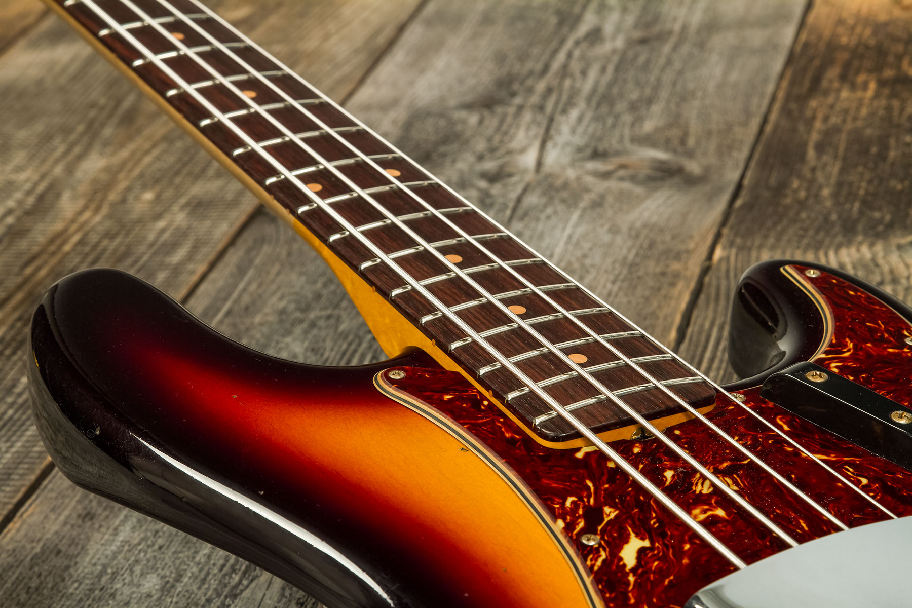 Fender Custom Shop Precision Bass 1963 Rw #cz56919 - Journeyman Relic 3-color Sunburst - Bajo eléctrico de cuerpo sólido - Variation 4