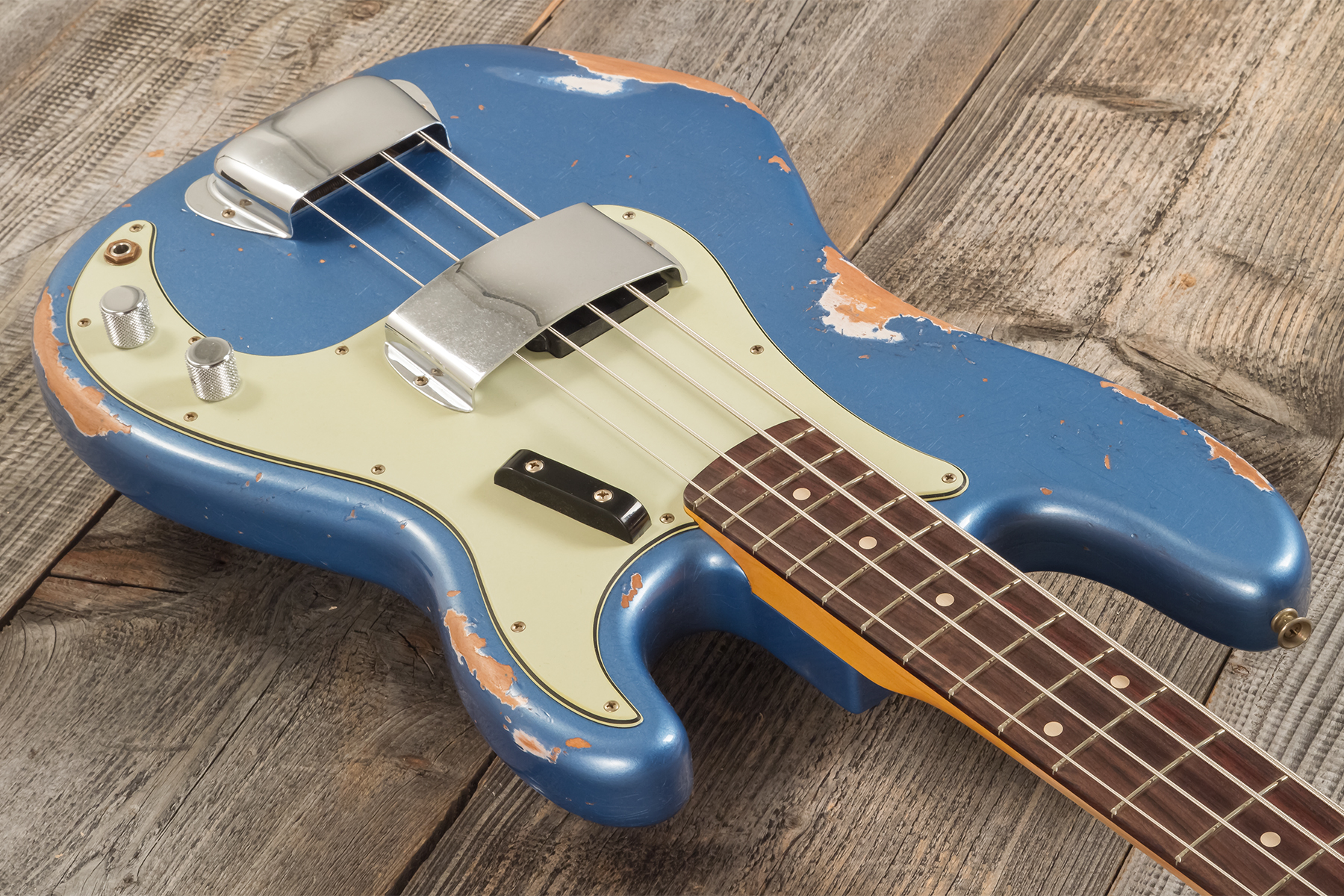Fender Custom Shop Precision Bass 1964 Rw #r135935 - Heavy Relic Lake Placid Blue - Bajo eléctrico de cuerpo sólido - Variation 2