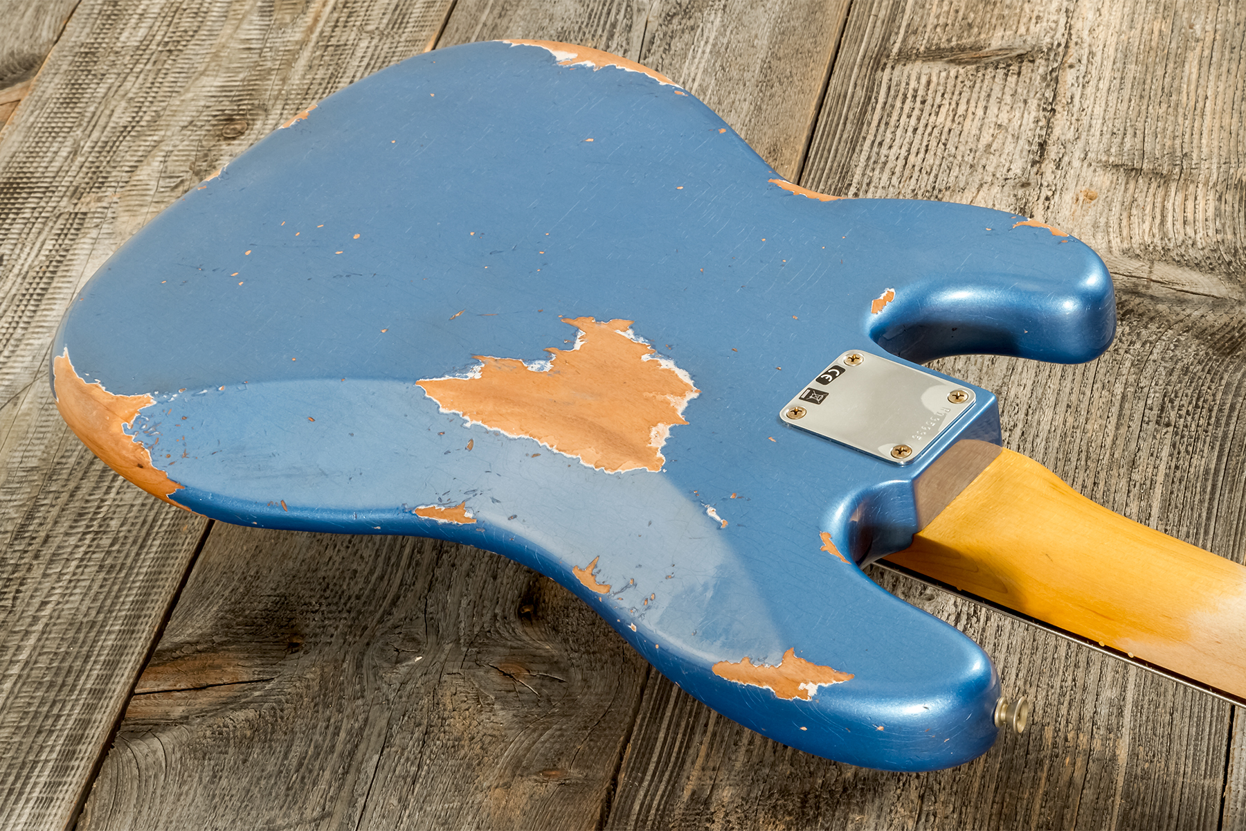Fender Custom Shop Precision Bass 1964 Rw #r135935 - Heavy Relic Lake Placid Blue - Bajo eléctrico de cuerpo sólido - Variation 5
