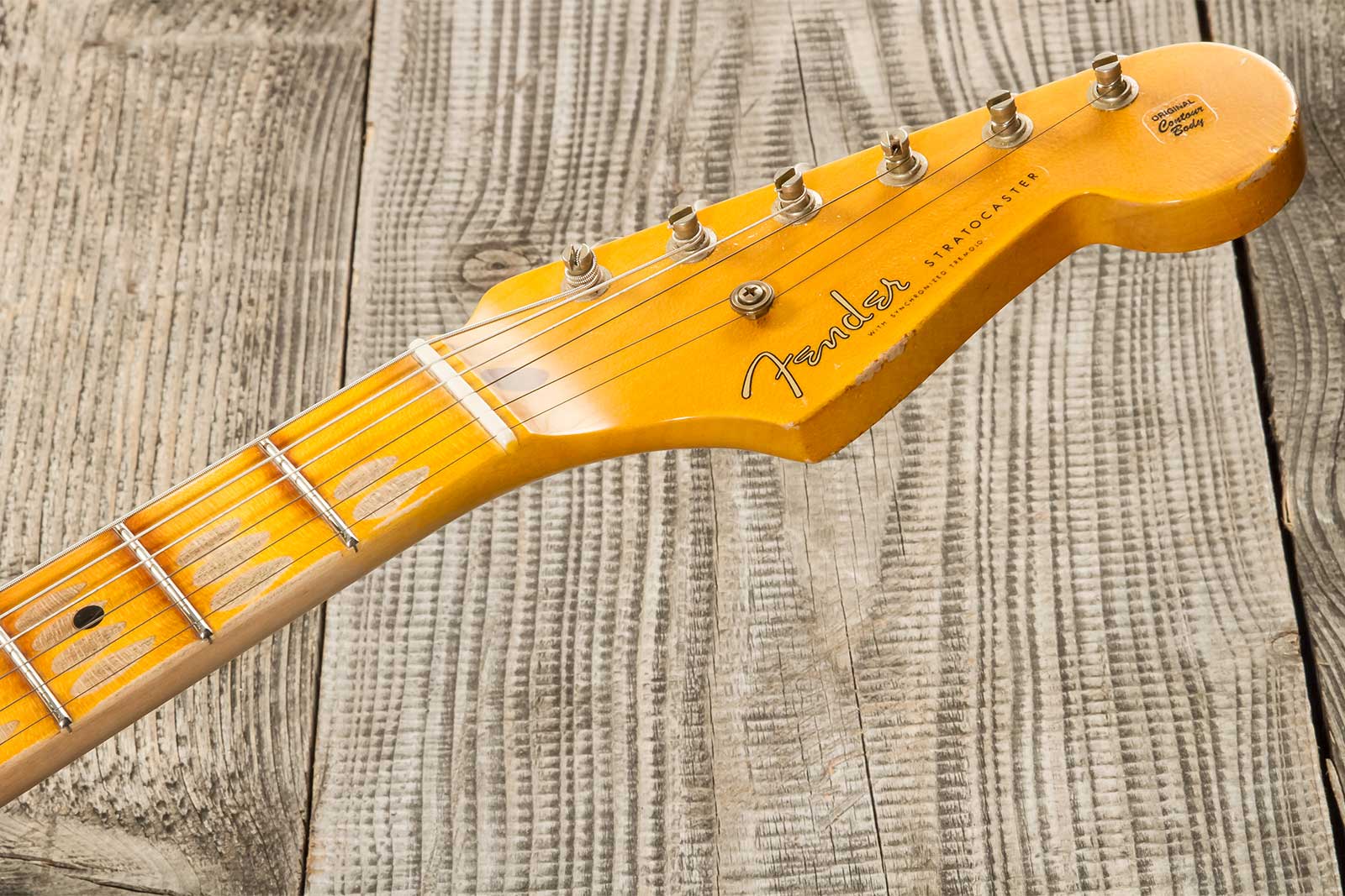 Fender Custom Shop Strat 1954 70th Anniv. 3s Trem Mn #xn4158 - Relic Wide-fade 2-color Sunburst - Guitarra eléctrica con forma de str. - Variation 9