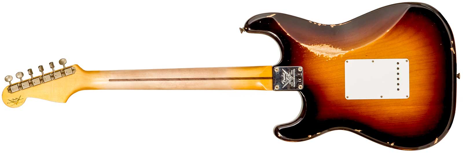Fender Custom Shop Strat 1954 70th Anniv. 3s Trem Mn #xn4158 - Relic Wide-fade 2-color Sunburst - Guitarra eléctrica con forma de str. - Variation 1