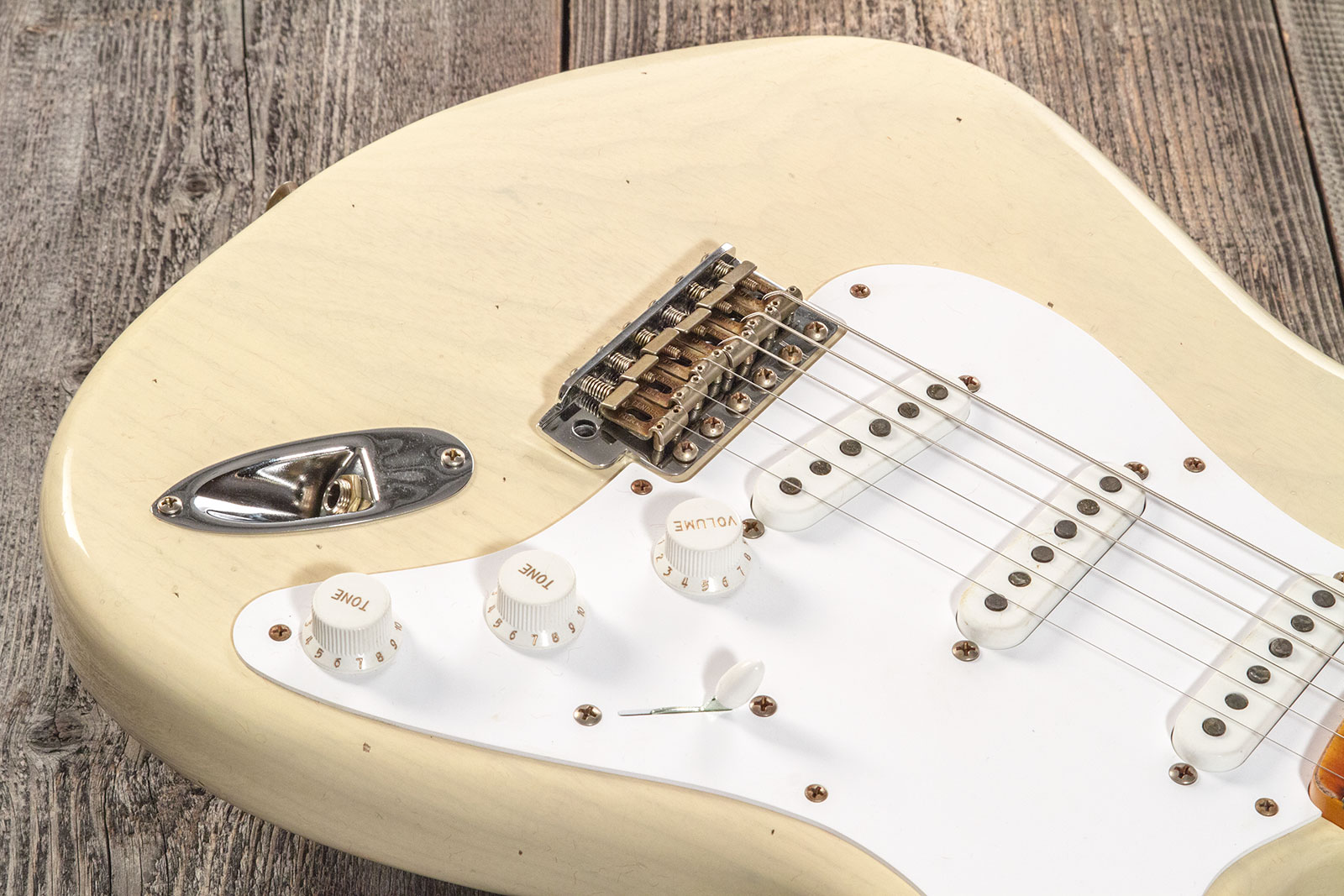 Fender Custom Shop Strat 1954 70th Anniv. 3s Trem Mn #xn4159 - Journeyman Relic Vintage Blonde - Guitarra eléctrica con forma de str. - Variation 3