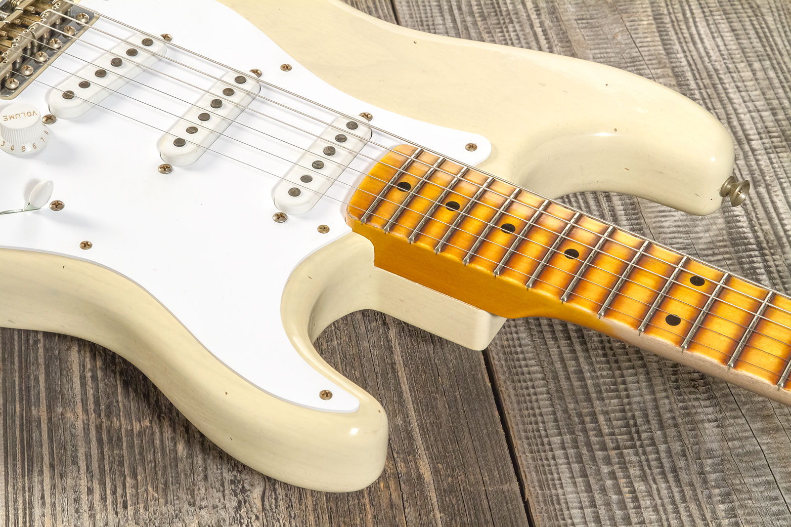 Fender Custom Shop Strat 1954 70th Anniv. 3s Trem Mn #xn4159 - Journeyman Relic Vintage Blonde - Guitarra eléctrica con forma de str. - Variation 4