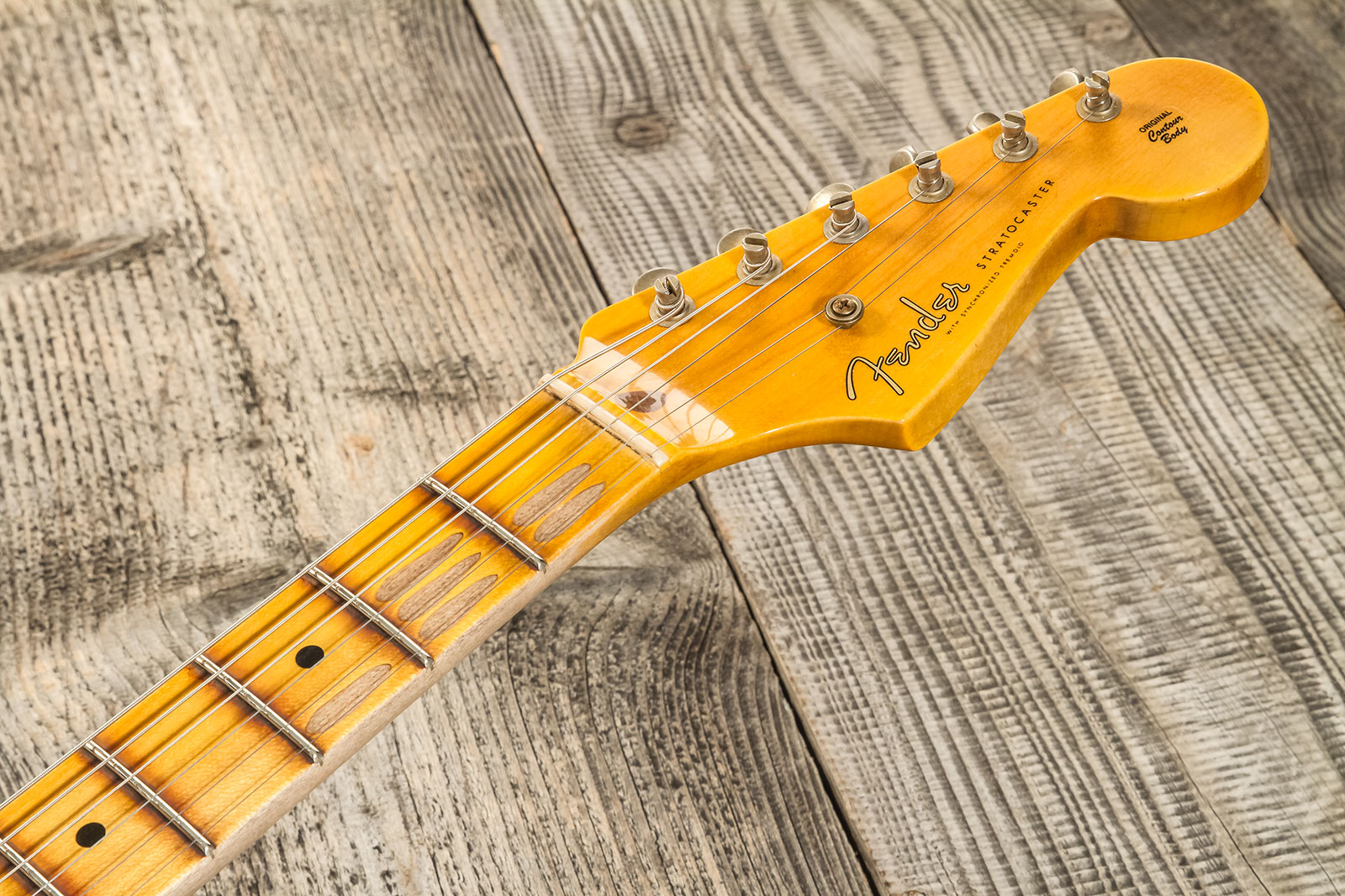 Fender Custom Shop Strat 1954 70th Anniv. 3s Trem Mn #xn4159 - Journeyman Relic Vintage Blonde - Guitarra eléctrica con forma de str. - Variation 7