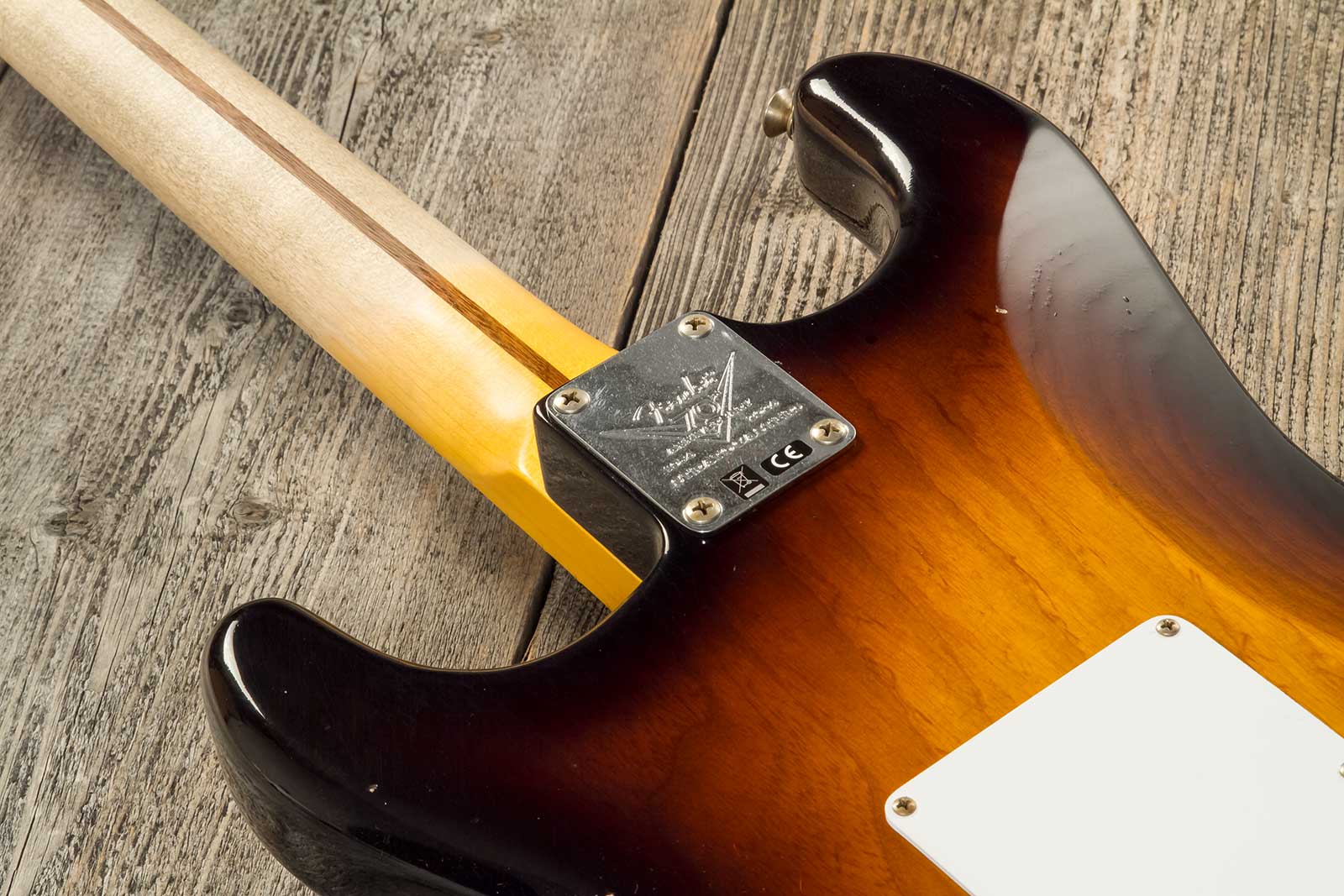 Fender Custom Shop Strat 1954 70th Anniv. 3s Trem Mn #xn4193 - Journeyman Relic Wide-fade 2-color Sunburst - Guitarra eléctrica con forma de str. - Va