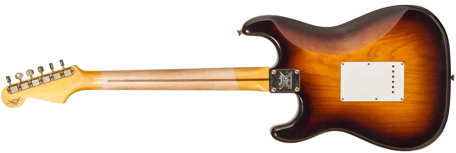 Fender Custom Shop Strat 1954 70th Anniv. 3s Trem Mn #xn4199 - Journeyman Relic Wide-fade 2-color Sunburst - Guitarra eléctrica con forma de str. - Va