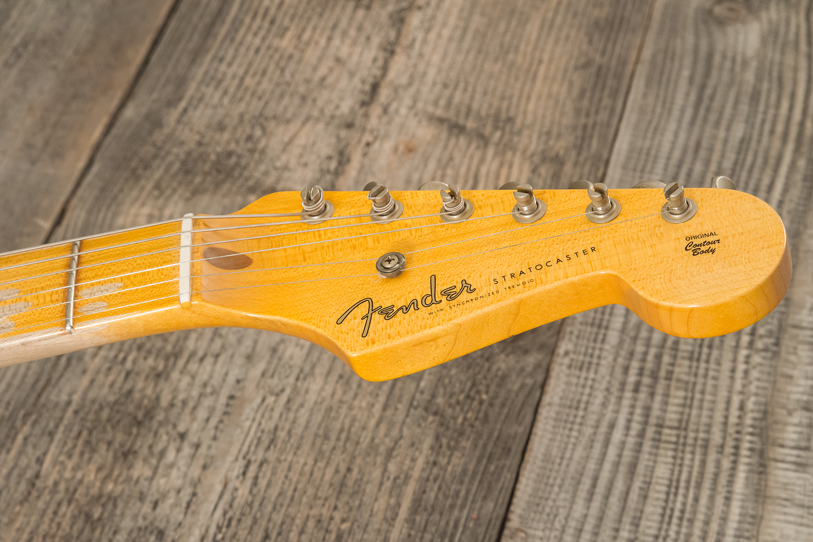 Fender Custom Shop Strat 1954 70th Anniv. 3s Trem Mn #xn4241 - Journeyman Relic Wide-fade 2-color Sunburst - Guitarra eléctrica con forma de str. - Va