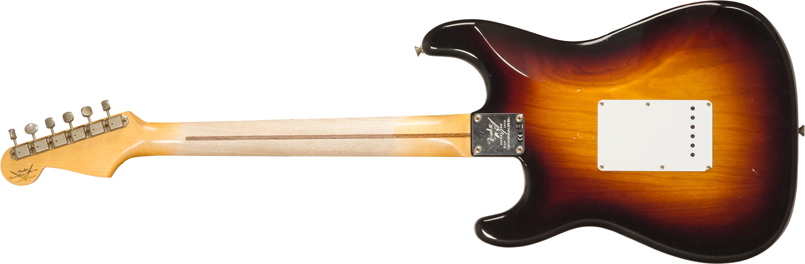 Fender Custom Shop Strat 1954 70th Anniv. 3s Trem Mn #xn4241 - Journeyman Relic Wide-fade 2-color Sunburst - Guitarra eléctrica con forma de str. - Va