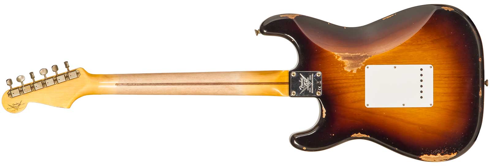 Fender Custom Shop Strat 1954 70th Anniv. 3s Trem Mn #xn4316 - Relic Wide Fade 2-color Sunburst - Guitarra eléctrica con forma de str. - Variation 1