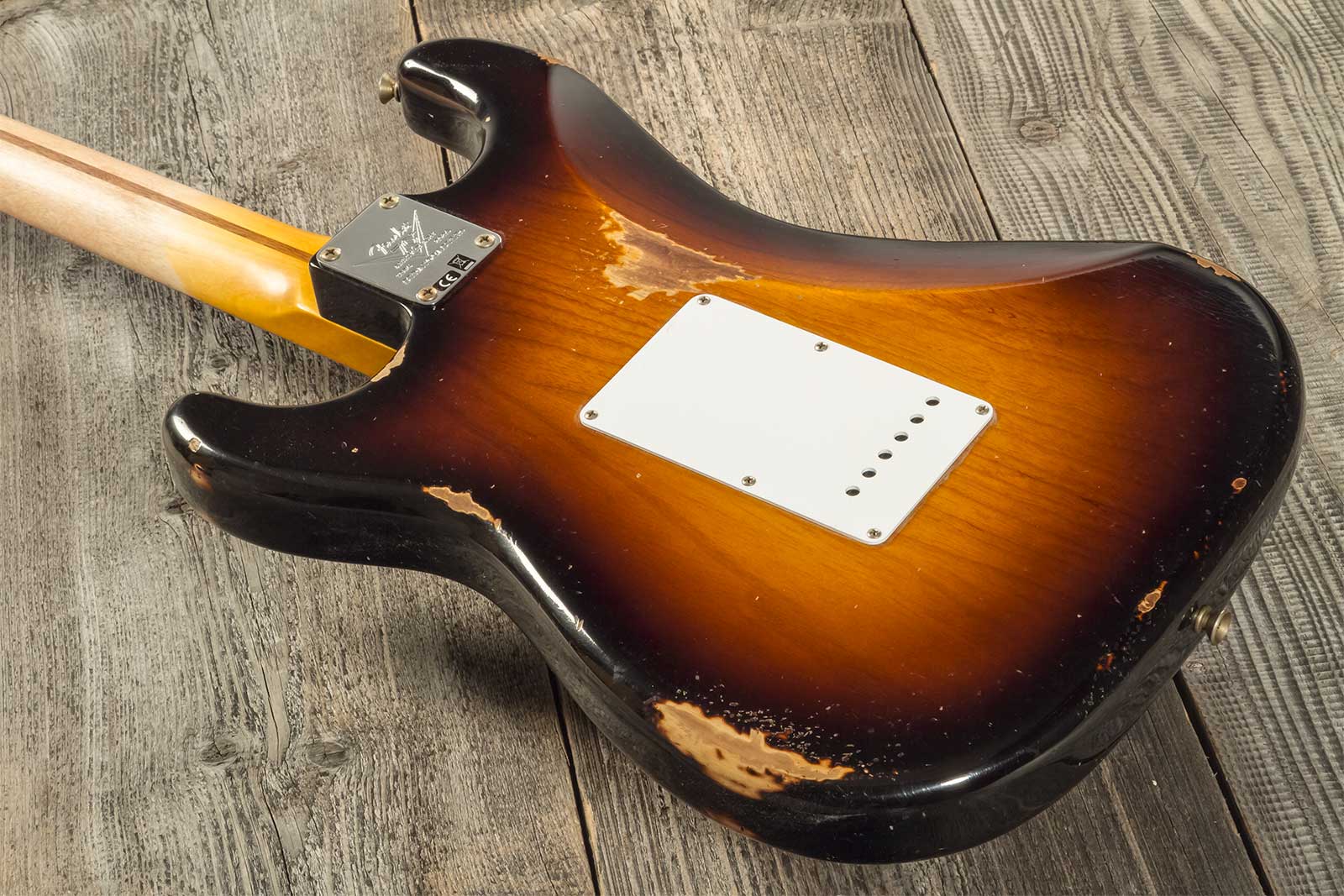 Fender Custom Shop Strat 1954 70th Anniv. 3s Trem Mn #xn4316 - Relic Wide Fade 2-color Sunburst - Guitarra eléctrica con forma de str. - Variation 5