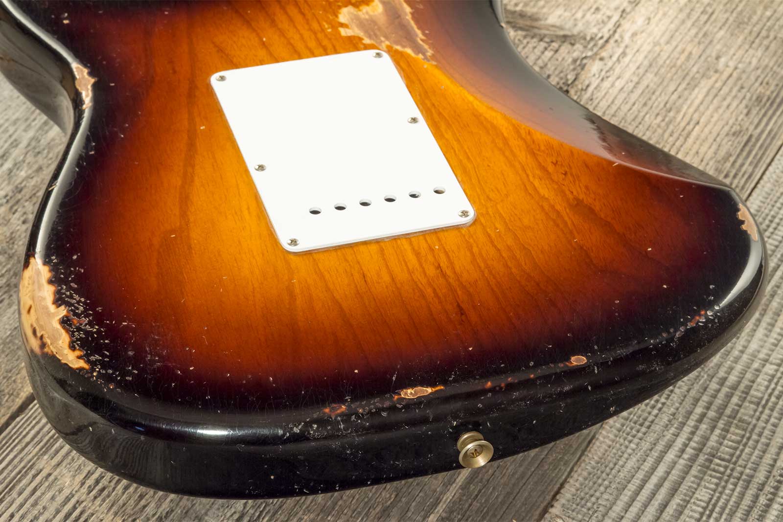 Fender Custom Shop Strat 1954 70th Anniv. 3s Trem Mn #xn4316 - Relic Wide Fade 2-color Sunburst - Guitarra eléctrica con forma de str. - Variation 7
