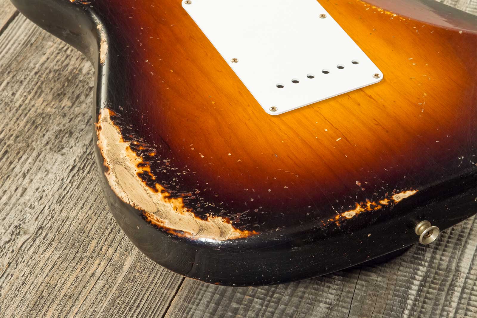 Fender Custom Shop Strat 1954 70th Anniv. 3s Trem Mn #xn4324 - Heavy Relic Wide Fade 2-color Sunburst - Guitarra eléctrica con forma de str. - Variati