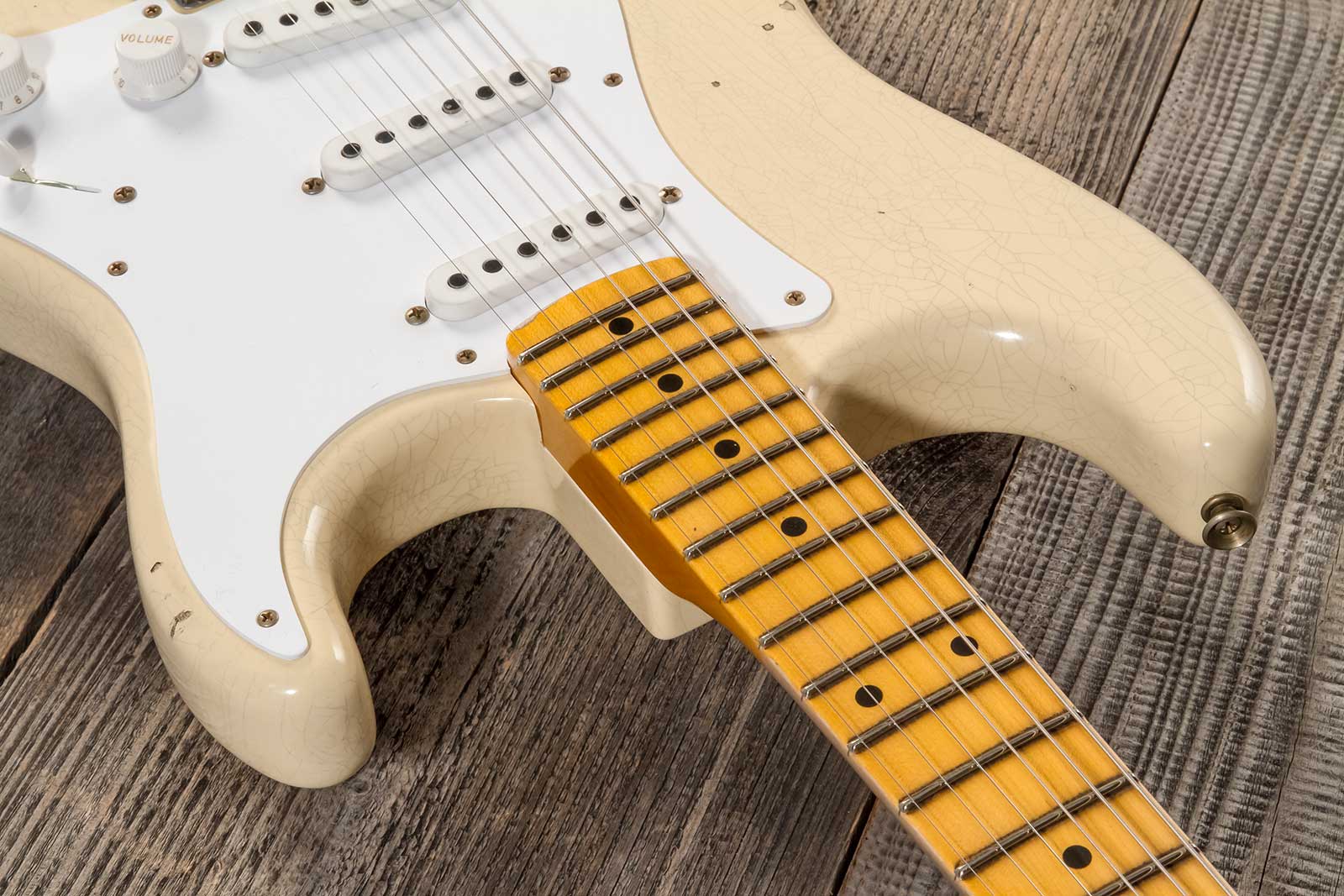 Fender Custom Shop Strat 1954 70th Anniv. 3s Trem Mn #xn4382 - Relic Vintage Blonde - Guitarra eléctrica con forma de str. - Variation 4