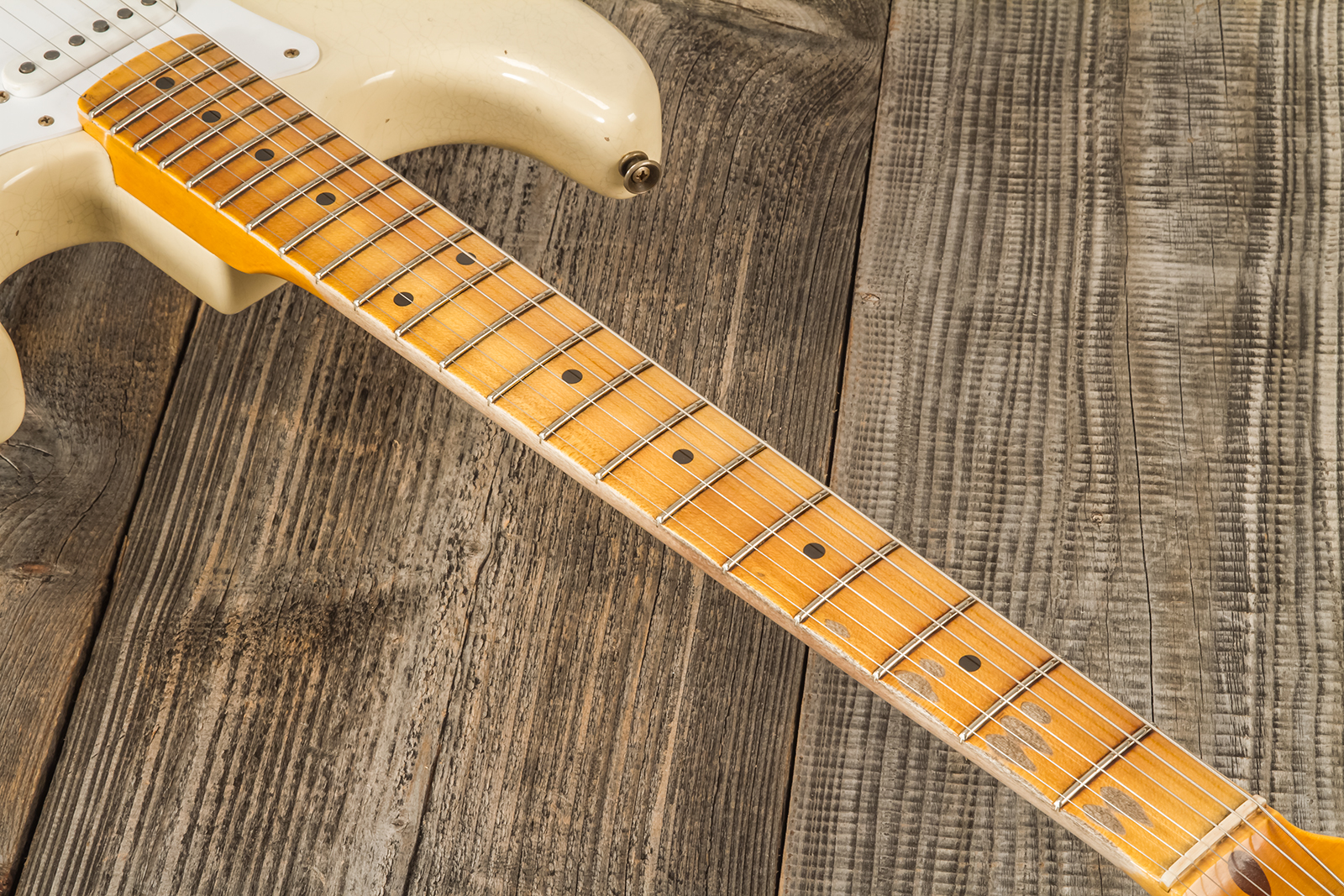 Fender Custom Shop Strat 1954 70th Anniv. 3s Trem Mn #xn4409 - Journeyman Relic Vintage Blonde - Guitarra eléctrica con forma de str. - Variation 5