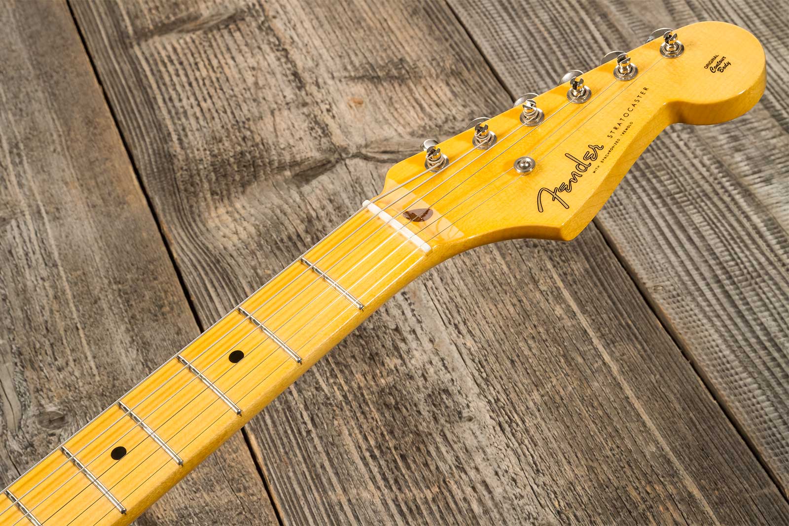 Fender Custom Shop Strat 1954 70th Anniv. 3s Trem Mn #xn4597 - Time Capsule Wide Fade 2-color Sunburst - Guitarra eléctrica con forma de str. - Variat