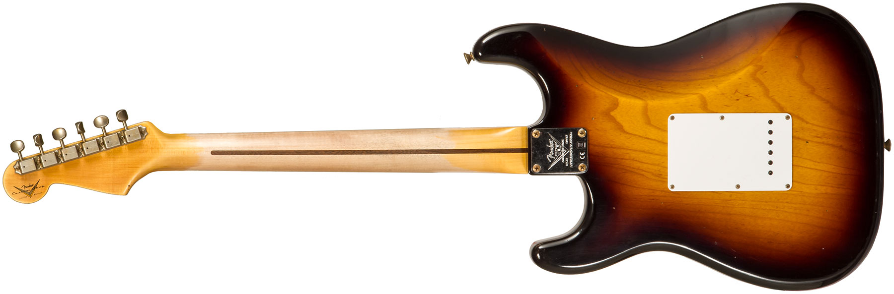 Fender Custom Shop Strat 1954 70th Anniv. 3s Trem Mn #xn4858 - Journeyman Relic 2-color Sunburst - Guitarra eléctrica con forma de str. - Variation 1