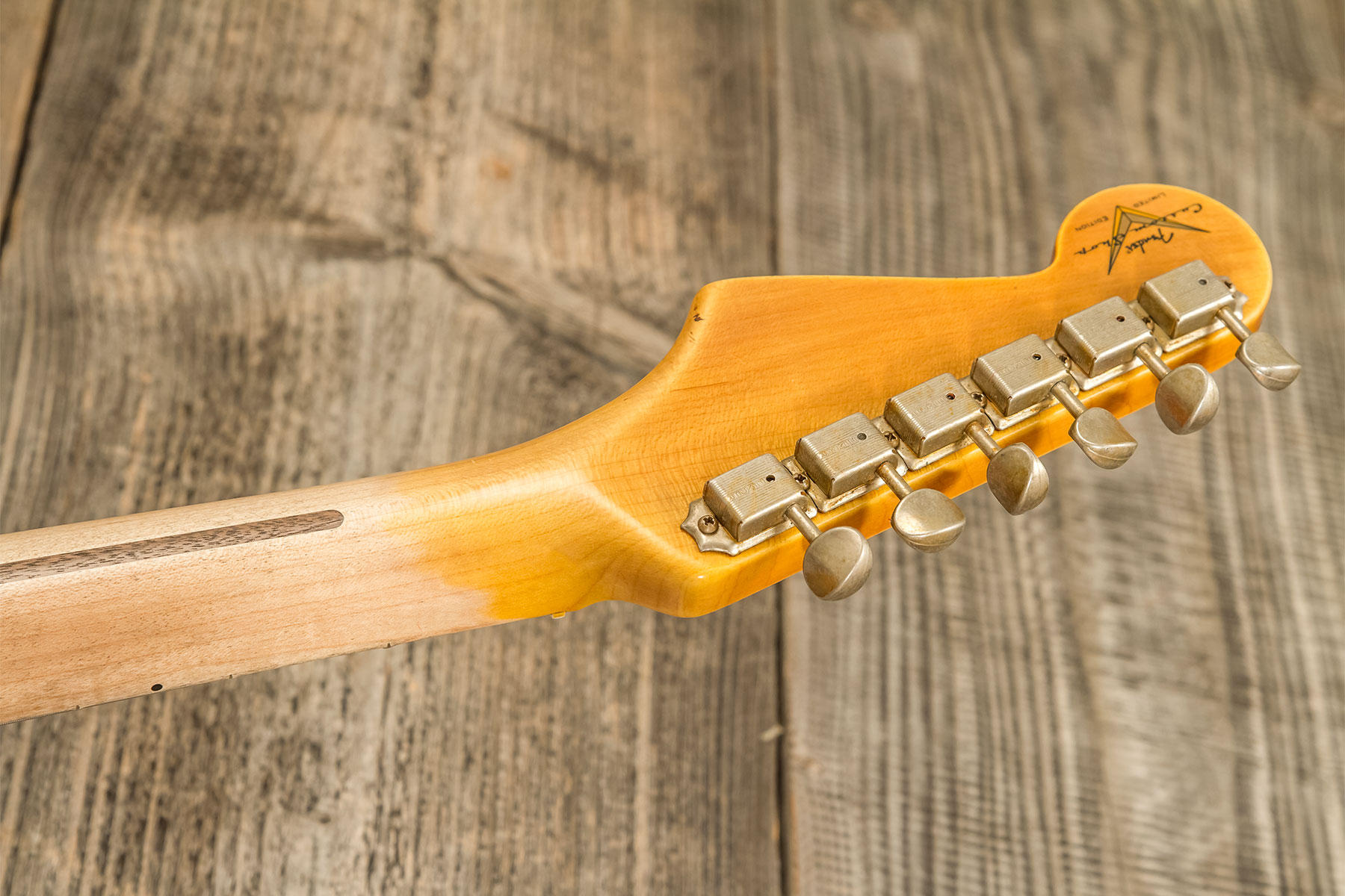 Fender Custom Shop Strat 1954 70th Anniv. 3s Trem Mn #xn4858 - Journeyman Relic 2-color Sunburst - Guitarra eléctrica con forma de str. - Variation 8