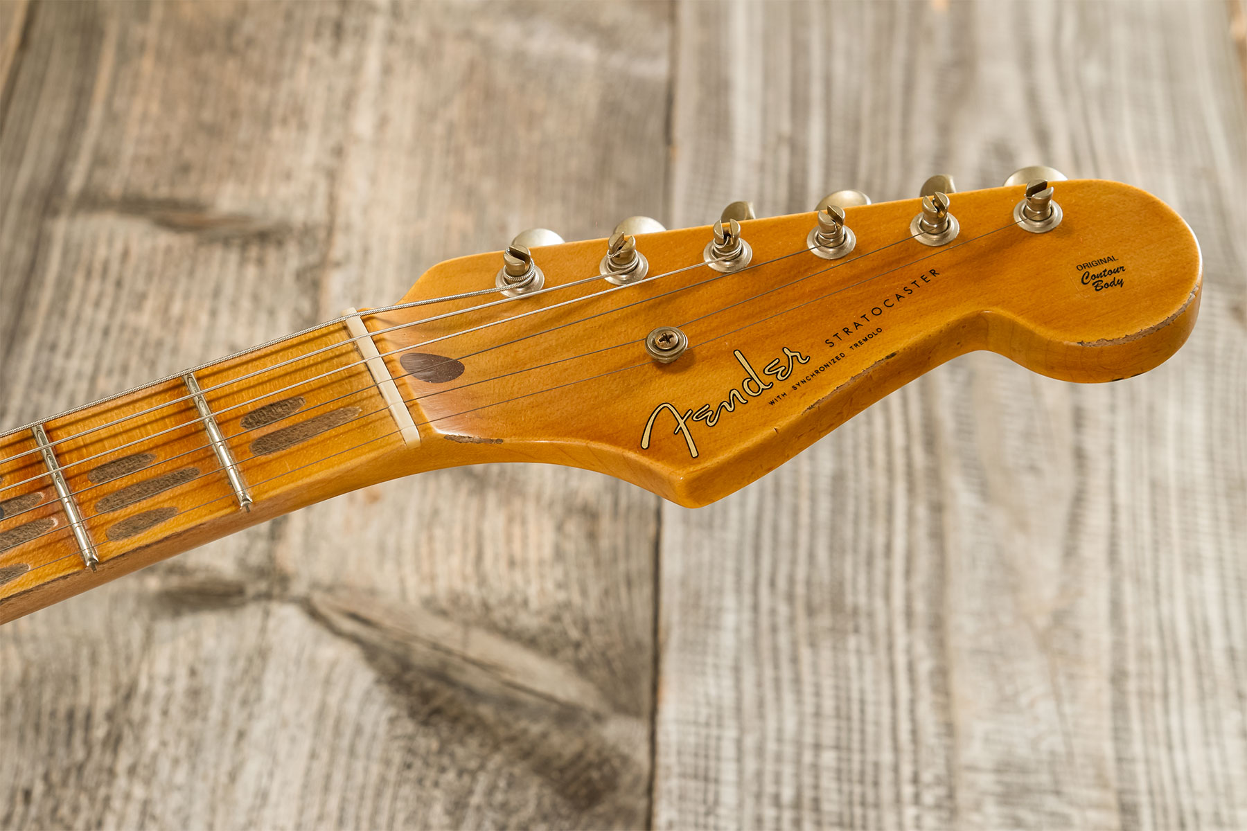 Fender Custom Shop Strat 1954 70th Anniv. 3s Trem Mn #xn5051 - Relic Vintage Blonde - Guitarra eléctrica con forma de str. - Variation 9
