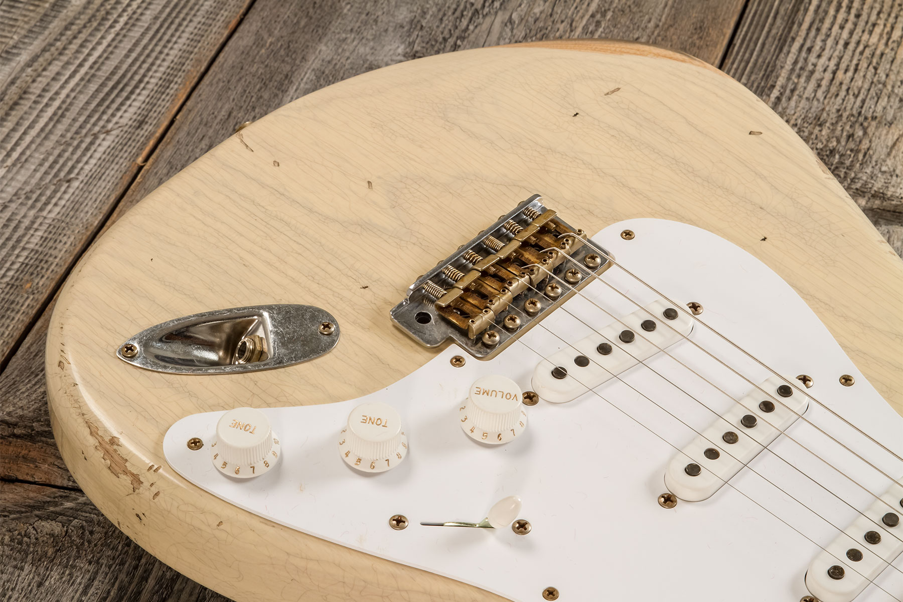 Fender Custom Shop Strat 1954 70th Anniv. 3s Trem Mn #xn5051 - Relic Vintage Blonde - Guitarra eléctrica con forma de str. - Variation 3