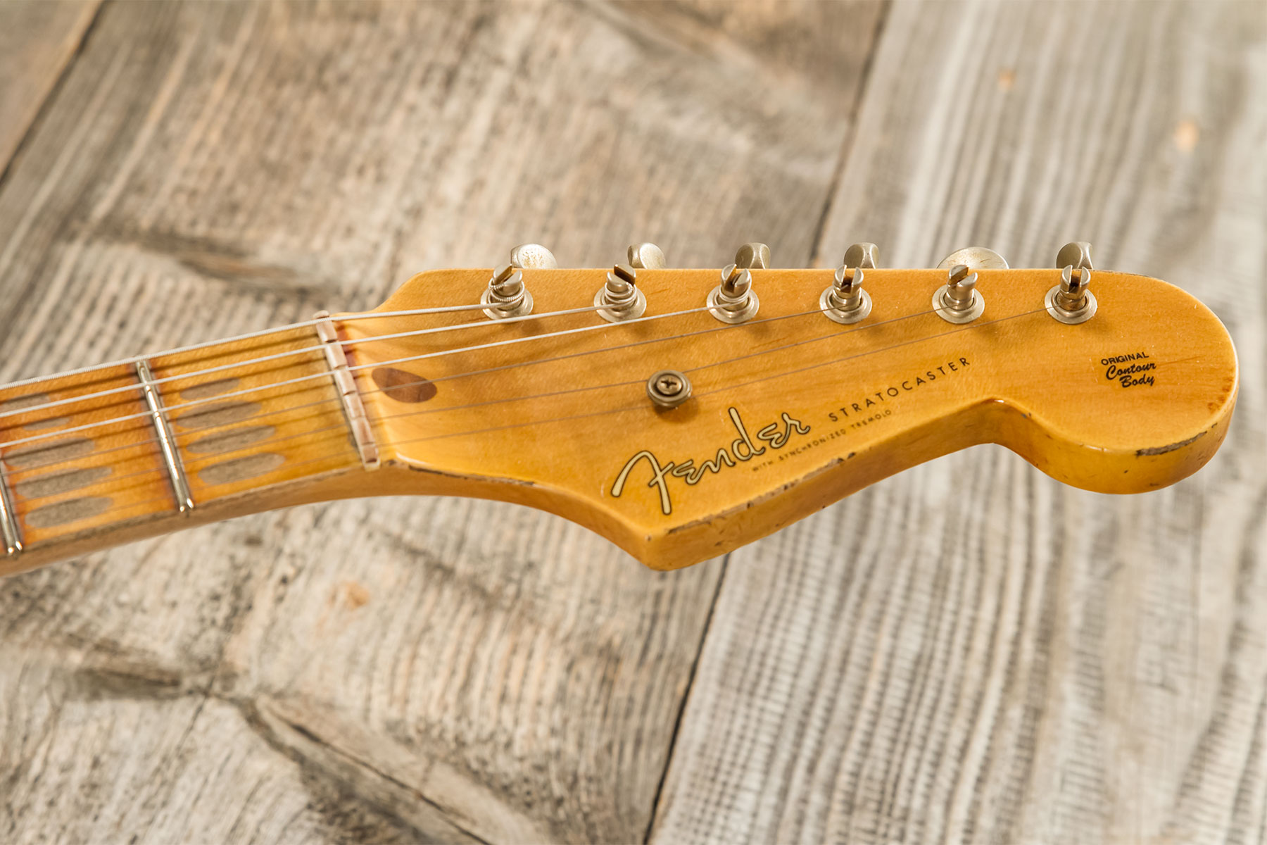 Fender Custom Shop Strat 1954 70th Anniv. 3s Trem Mn #xn5052 - Relic Vintage Blonde - Guitarra eléctrica con forma de str. - Variation 9