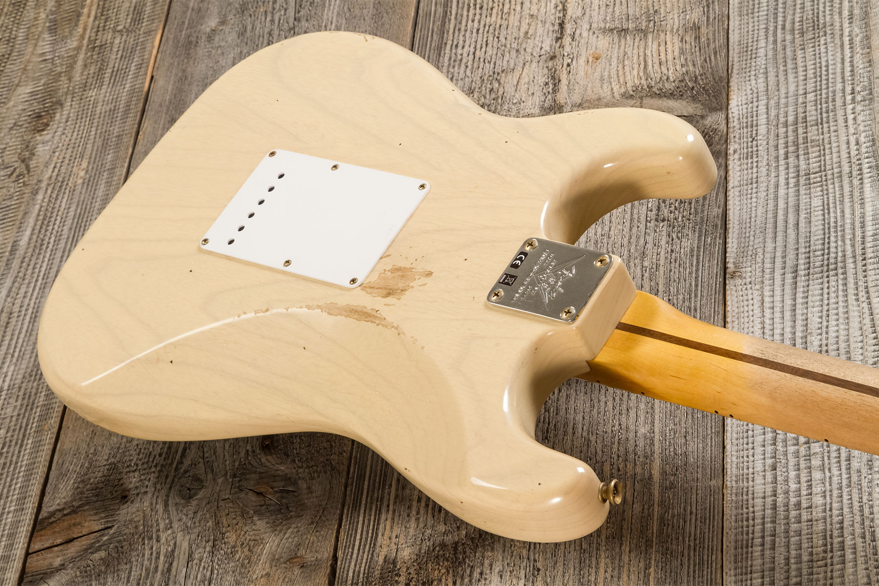 Fender Custom Shop Strat 1954 70th Anniv. 3s Trem Mn #xn5052 - Relic Vintage Blonde - Guitarra eléctrica con forma de str. - Variation 6