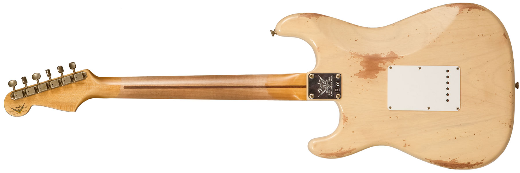 Fender Custom Shop Strat 1954 70th Anniv. 3s Trem Mn #xn5073 - Heavy Relic Vintage Blonde - Guitarra eléctrica con forma de str. - Variation 1