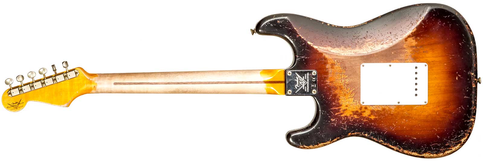 Fender Custom Shop Strat 1954 70th Anniv. Mn #xn4378 - Super Heavy Relic 2-color Sunburst - Guitarra eléctrica con forma de str. - Variation 1