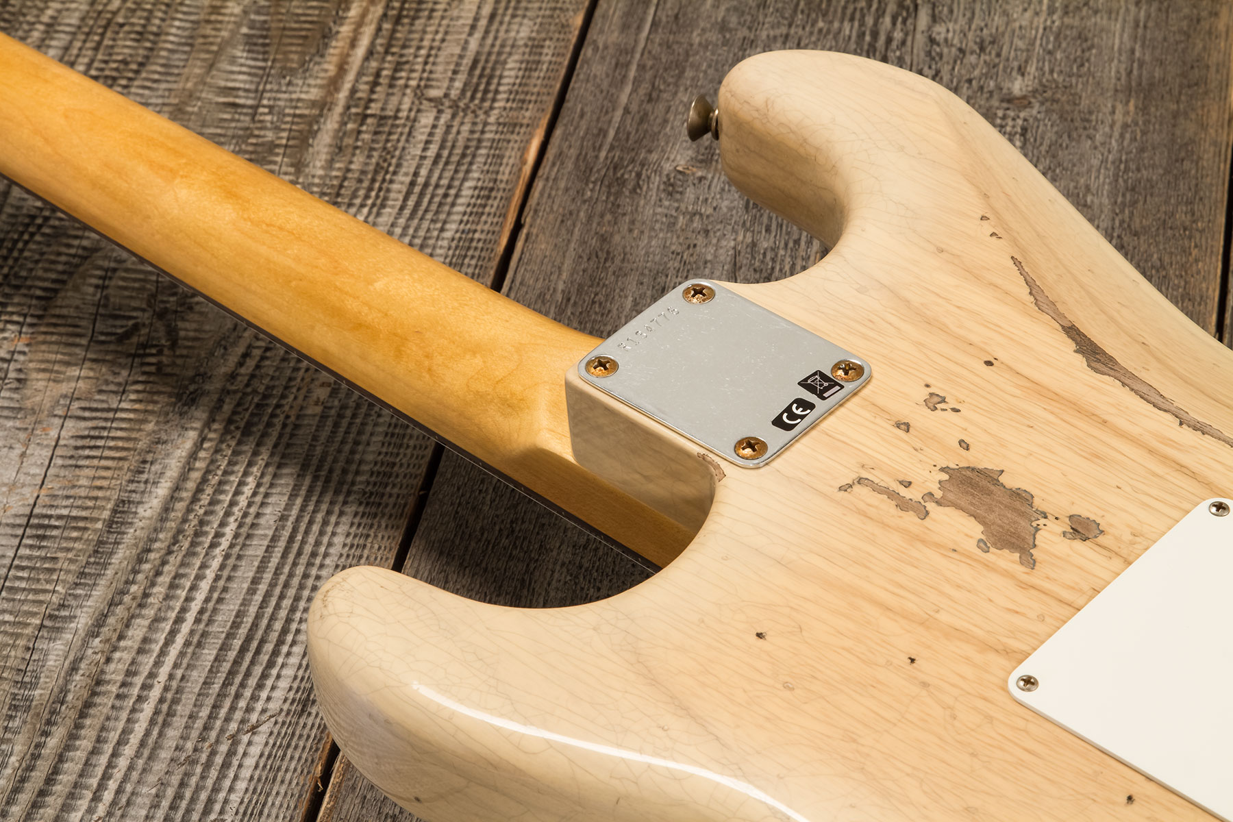 Fender Custom Shop Strat 1956 3s Trem Rw #r134776 - Relic Natural Blonde - Guitarra eléctrica con forma de str. - Variation 8