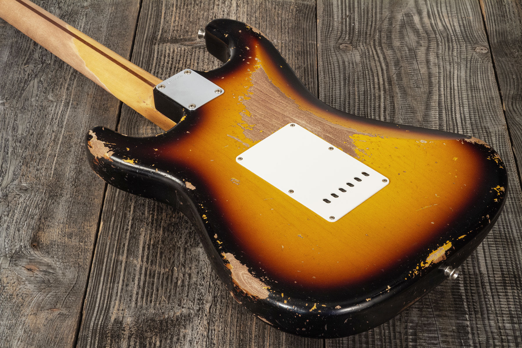 Fender Custom Shop Strat 1956 Masterbuilt K.mcmillin 3s Trem Mn #r129060 - Heavy Relic 2-color Sunburst - Guitarra eléctrica con forma de str. - Varia