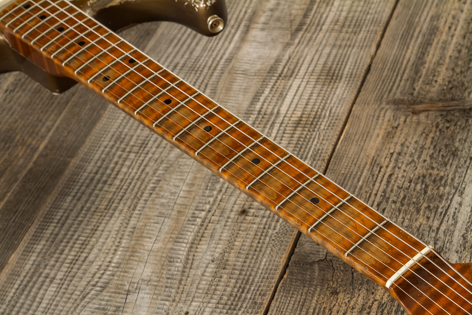 Fender Custom Shop Strat 1957 Masterbuilt D.wilson 3s Trem Mn #cz578116 - Relic Bronze - Guitarra eléctrica con forma de str. - Variation 5