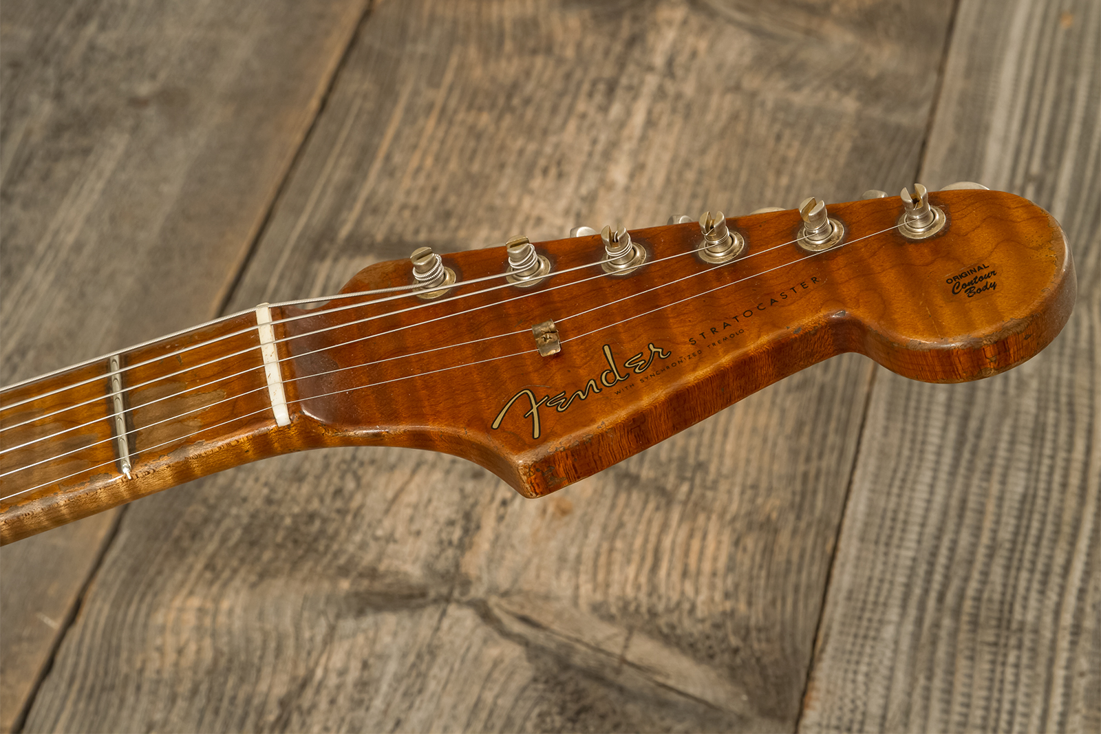 Fender Custom Shop Strat 1957 Masterbuilt D.wilson 3s Trem Mn #cz578116 - Relic Bronze - Guitarra eléctrica con forma de str. - Variation 6