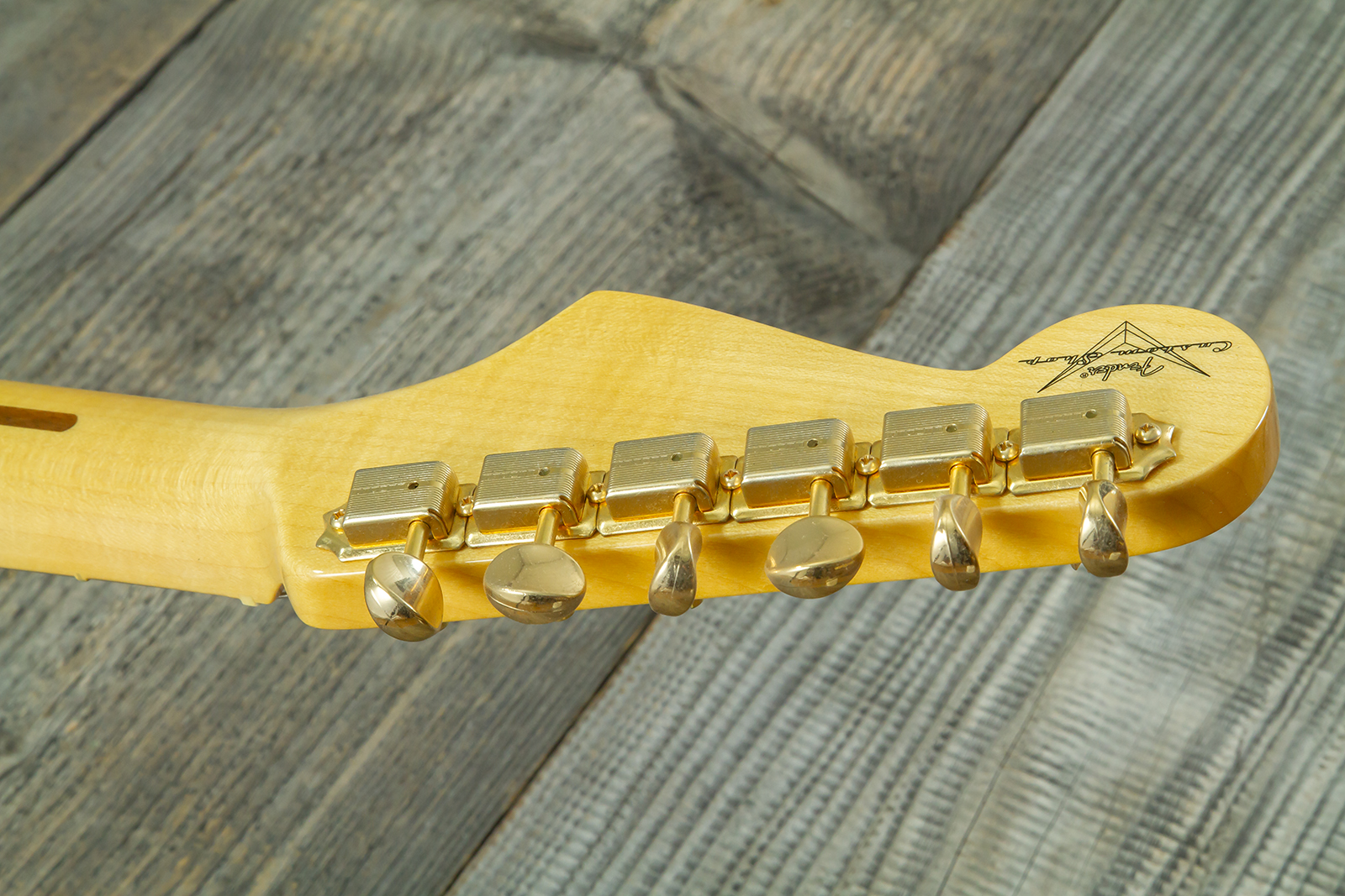 Fender Custom Shop Strat 1957 Vintage Custom 3s Trem Mn #r145062 - Time Capsule Sherwood Green Metallic - Guitarra eléctrica con forma de str. - Varia