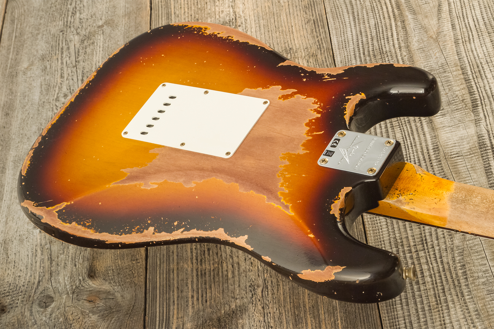 Fender Custom Shop Strat 1959 3s Trem #cz583182 - Super Heavy Relic Chocolate 3-color Sunburst - Guitarra eléctrica con forma de str. - Variation 9