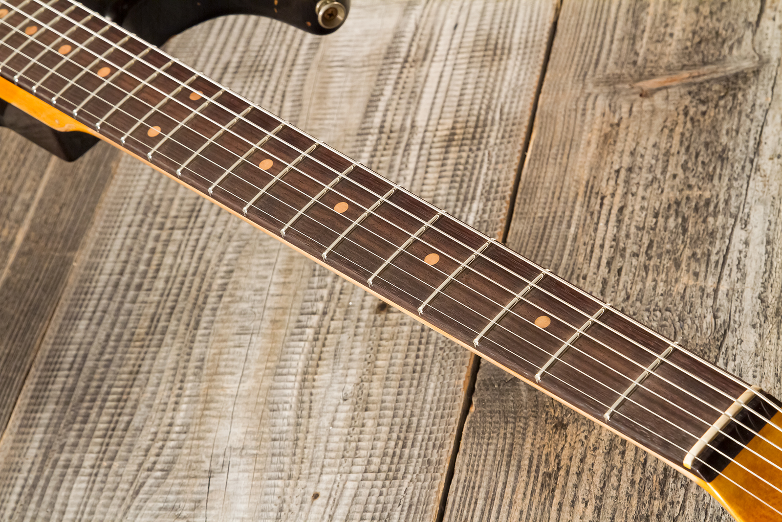 Fender Custom Shop Strat 1959 3s Trem #cz583182 - Super Heavy Relic Chocolate 3-color Sunburst - Guitarra eléctrica con forma de str. - Variation 7