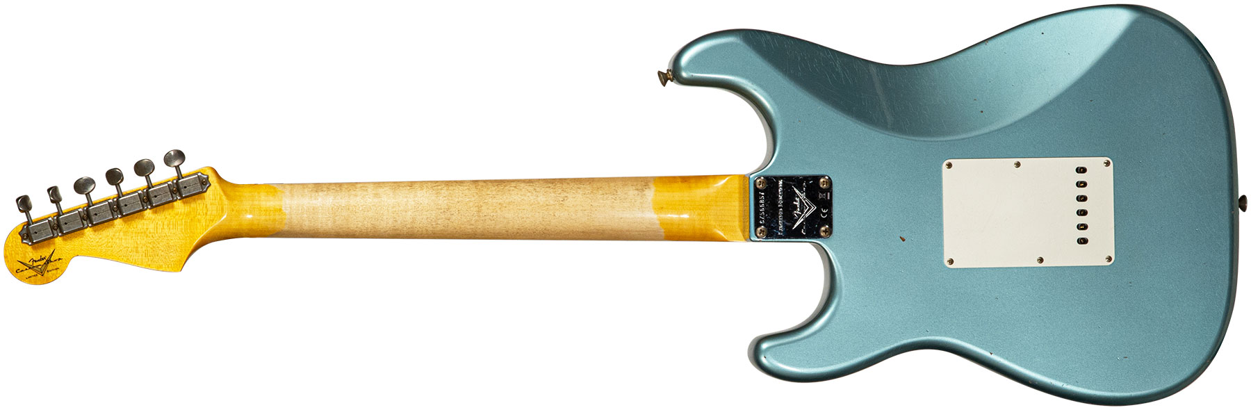 Fender Custom Shop Strat 1959 3s Trem Rw #cz566857 - Journeyman Relic Teal Green Metallic - Guitarra eléctrica con forma de str. - Variation 1