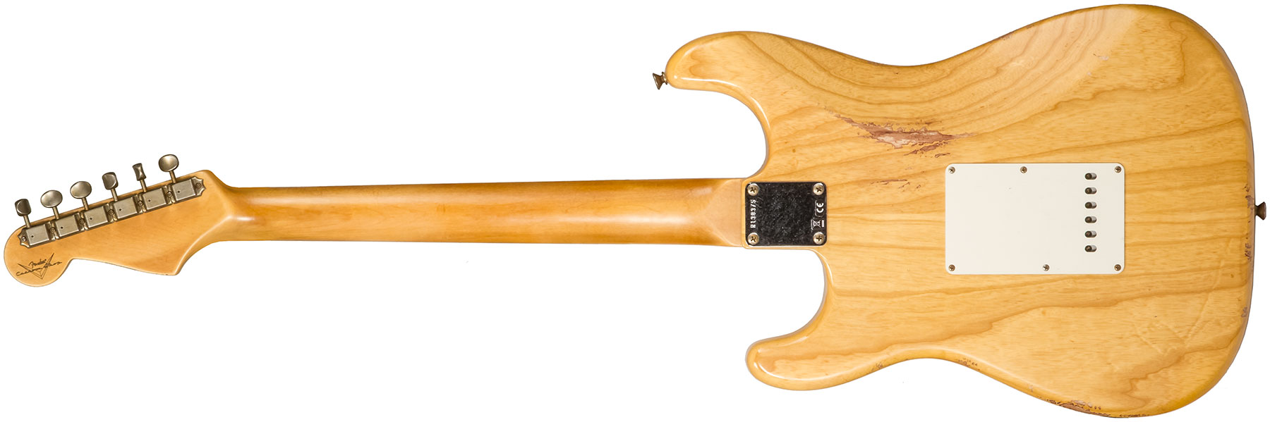 Fender Custom Shop Strat 1959 3s Trem Rw #r133843 - Relic Antique Natural - Guitarra eléctrica con forma de str. - Variation 1