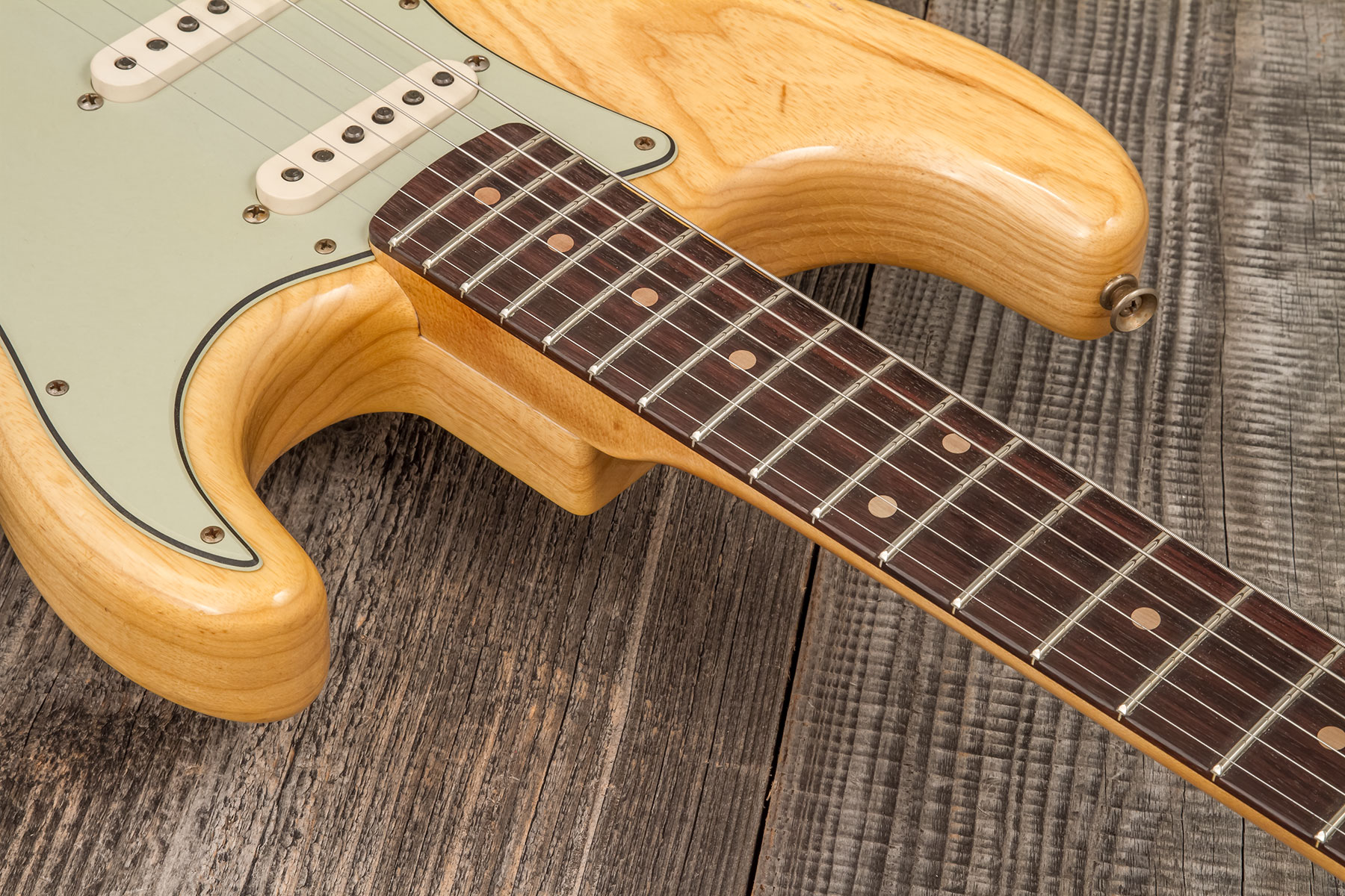 Fender Custom Shop Strat 1959 3s Trem Rw #r133843 - Relic Antique Natural - Guitarra eléctrica con forma de str. - Variation 4